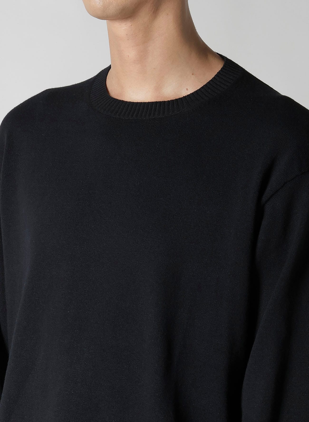 Y's for men INTERSIA LOGO ROUND NECK PULL OVER KNIT