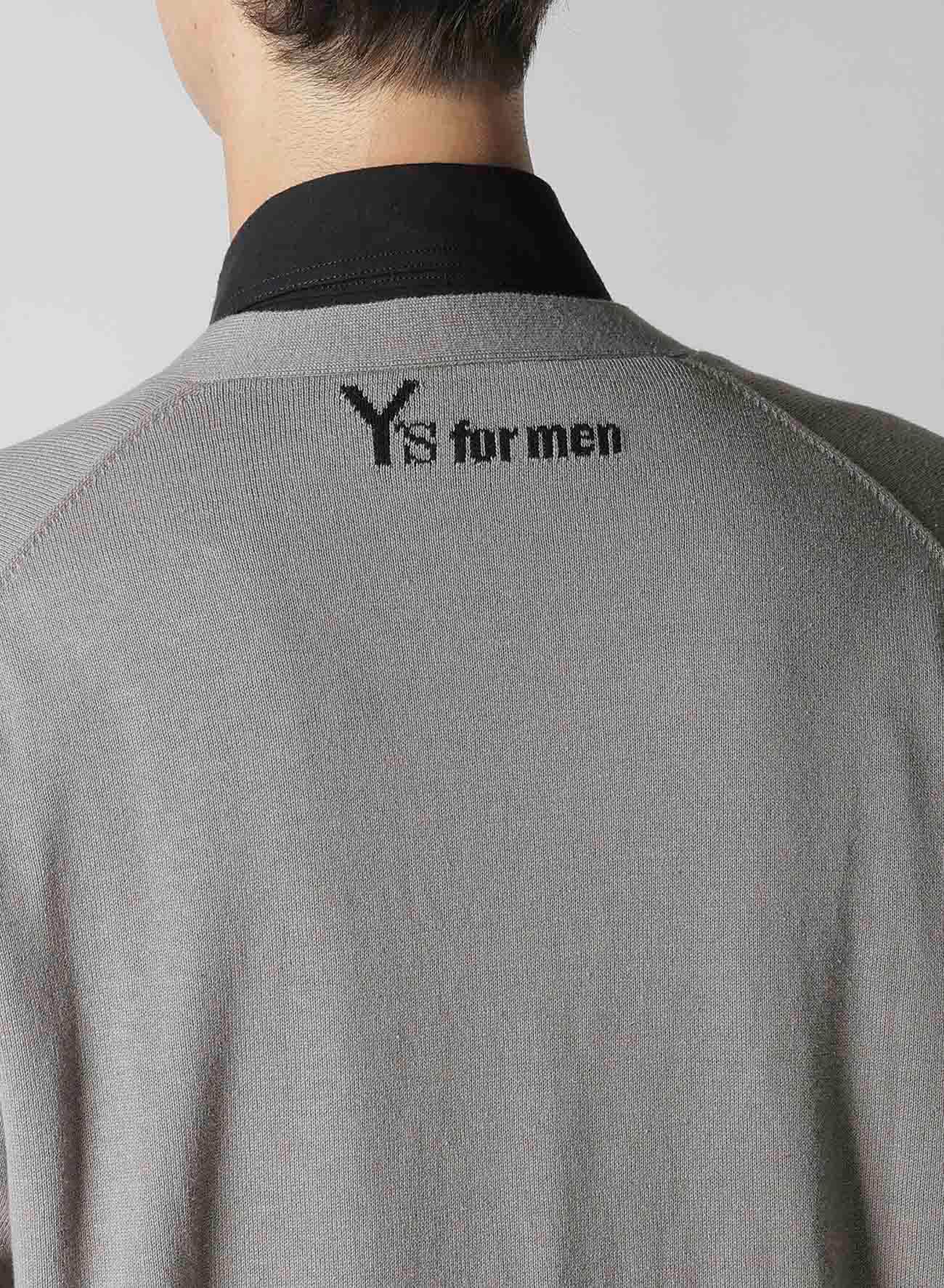 Y's for men INTERSIA LOGO CARDIGAN