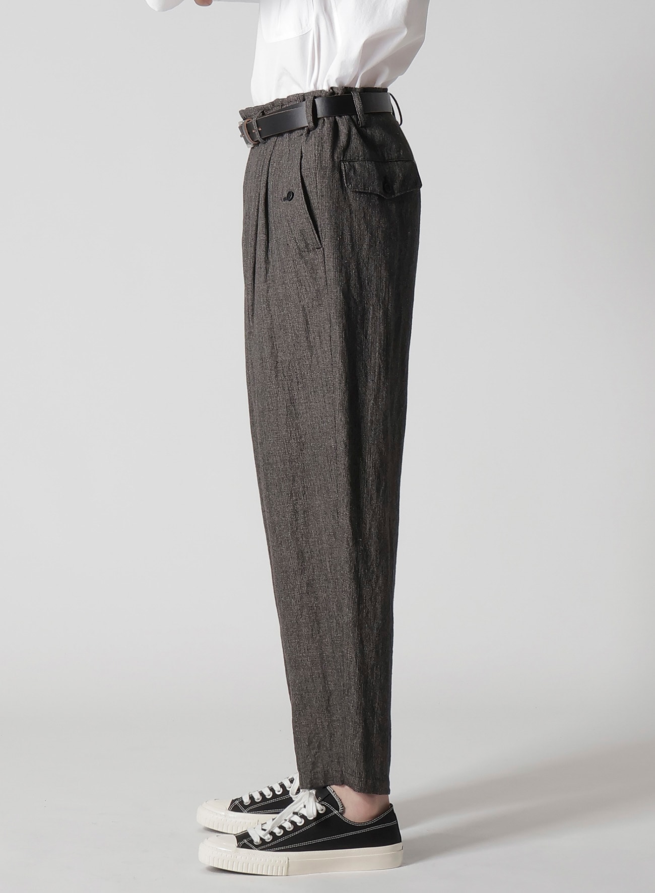 HEATHER KHADI PANTS WITH POCKET DETAIL