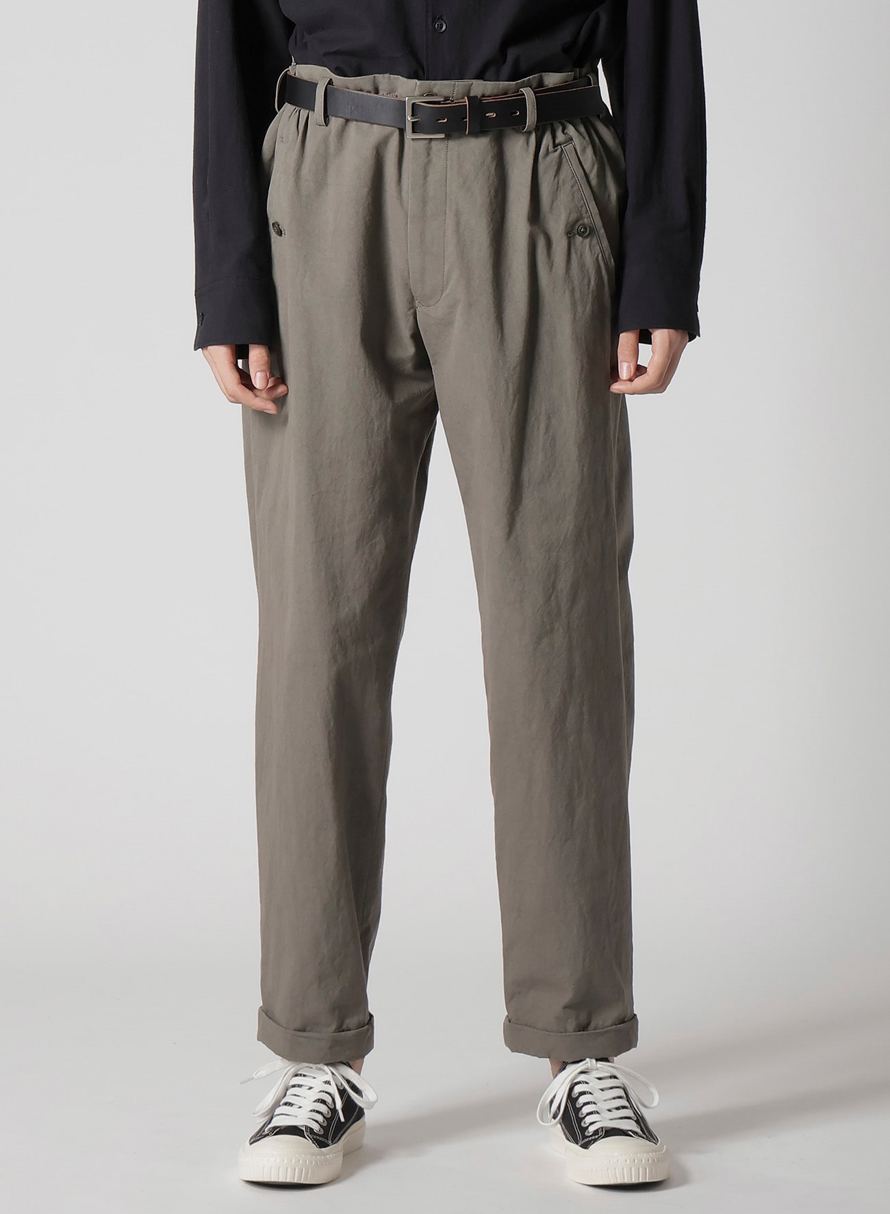 【1/11 10:00 Release】COTTON POPLIN PANTS WITH WAIST GATHERED