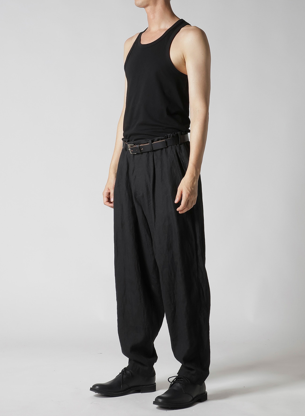 Y's for men x 120% LINO LINEN BACK SIDE ZIPPER PANTS