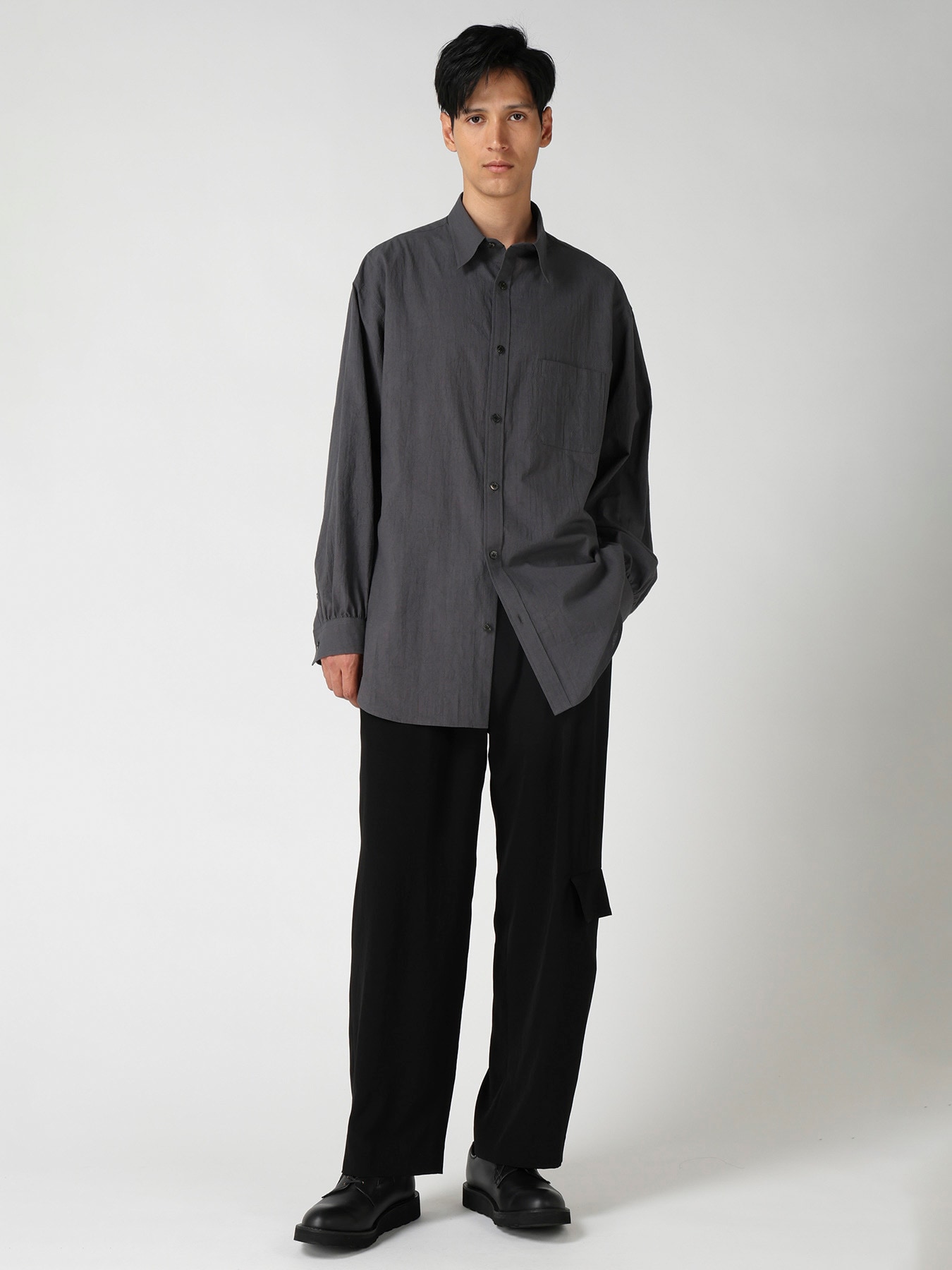 60 WRINKLE LAWN REGULAR COLLAR SHIRT