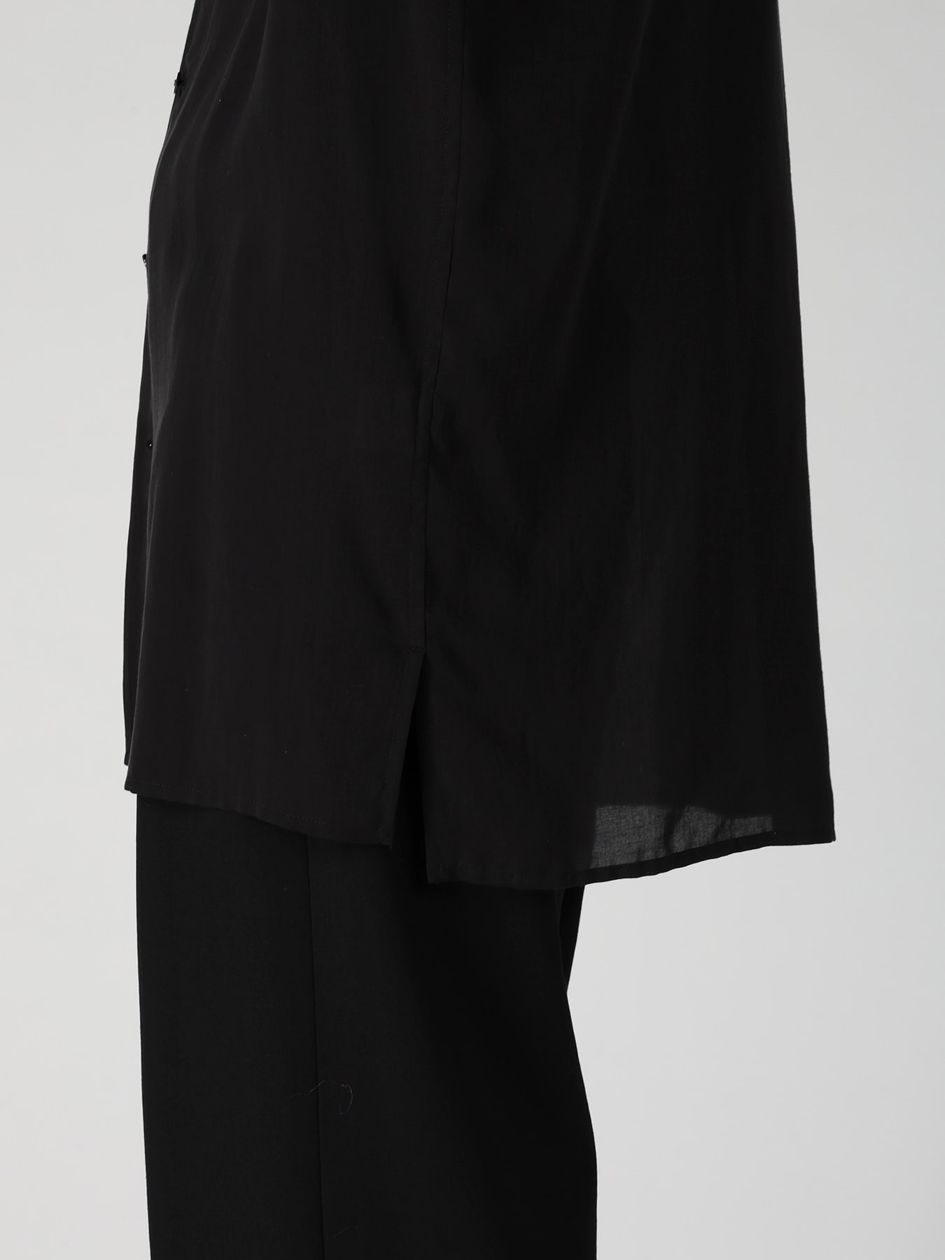 CELLULOSE LAWN DOUBLE COLLAR SHIRT