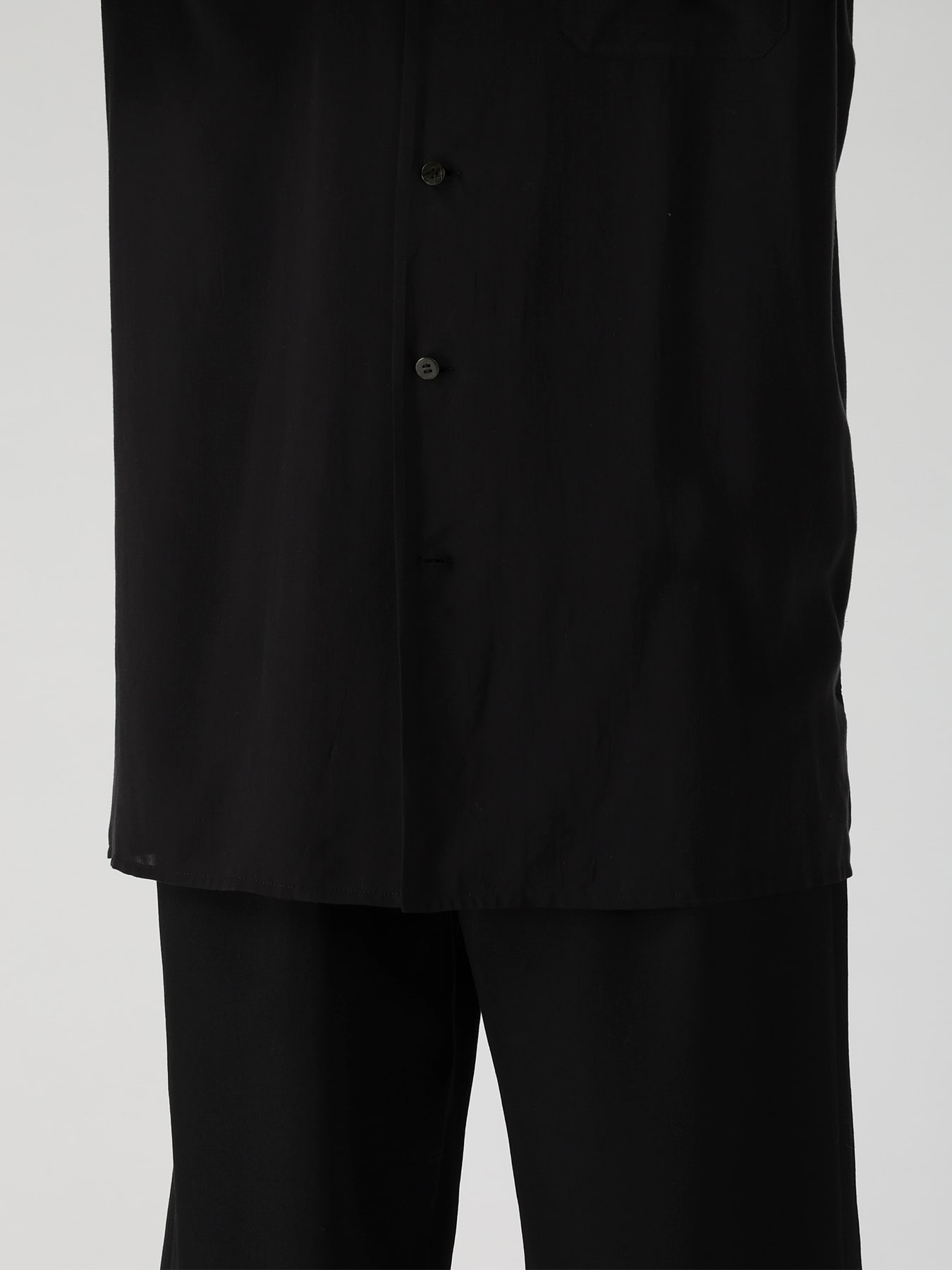 CELLULOSE LAWN DOUBLE COLLAR SHIRT