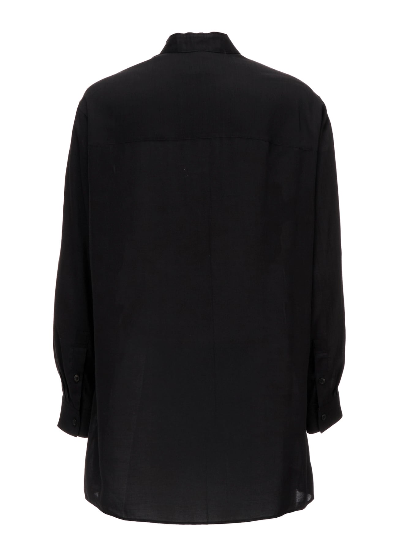 CELLULOSE LAWN STAND COLLAR SHIRT
