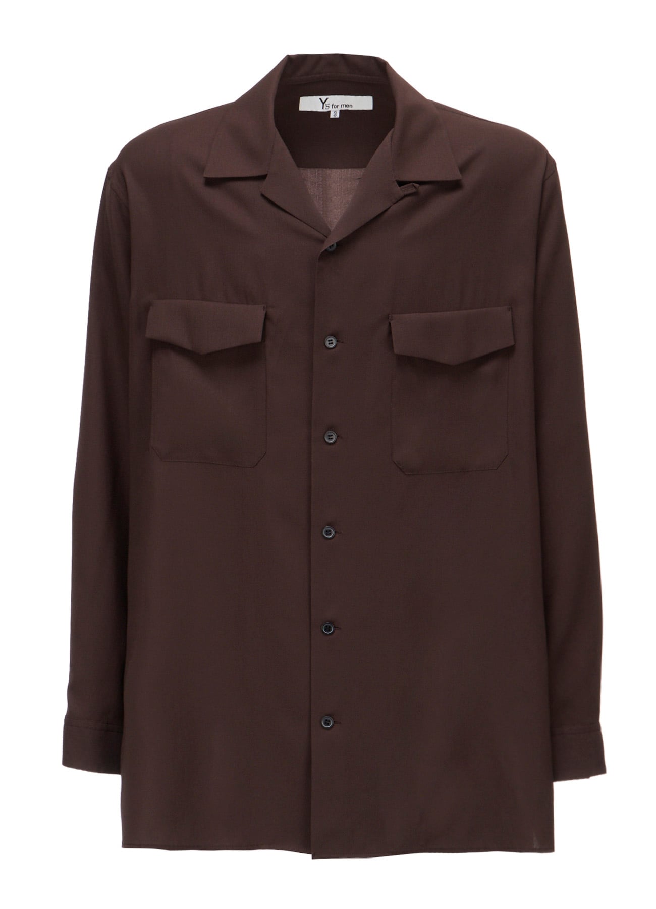 OPEN-COLLAR FLAP POCKET SHIRT