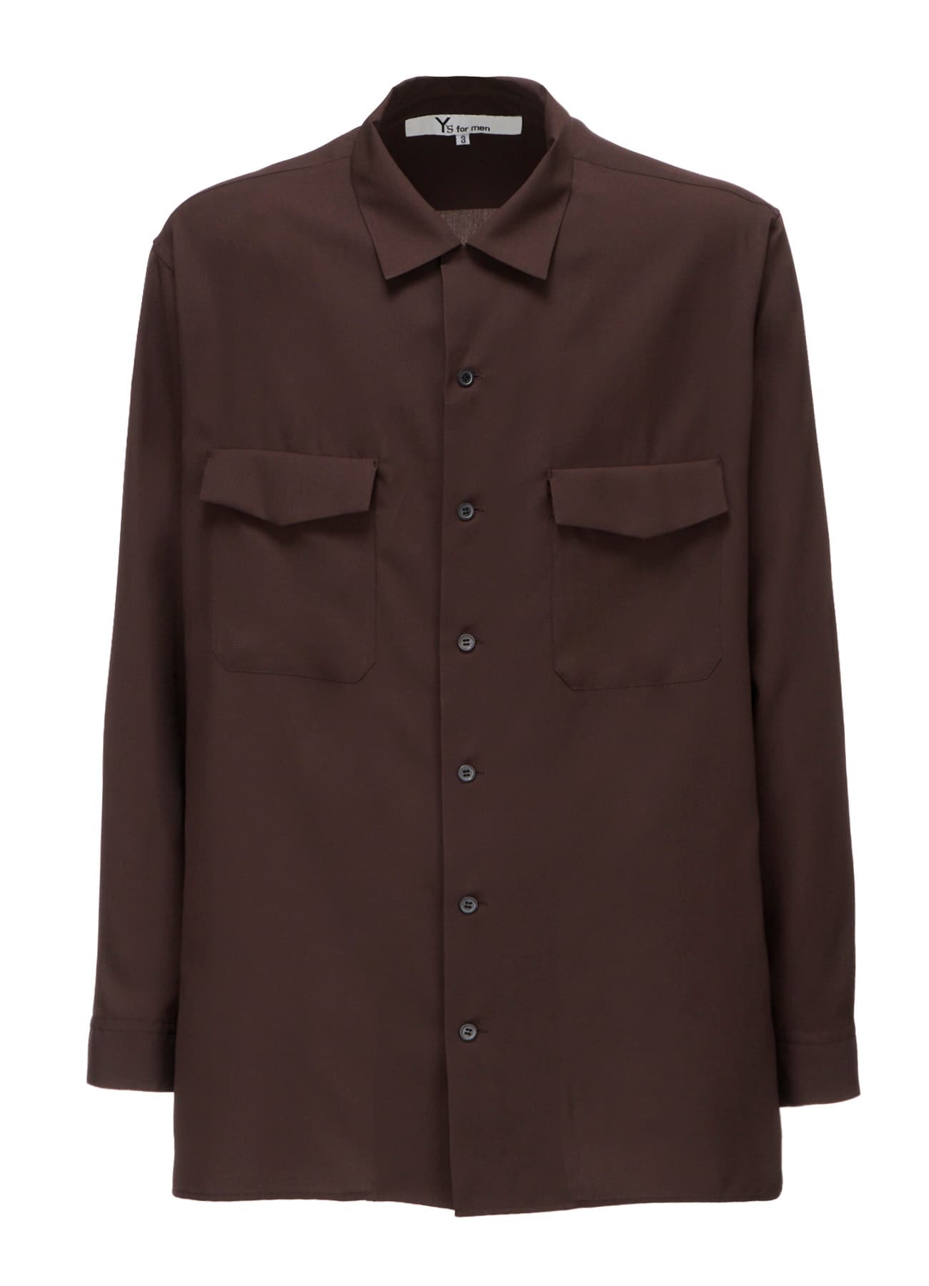 OPEN-COLLAR FLAP POCKET SHIRT