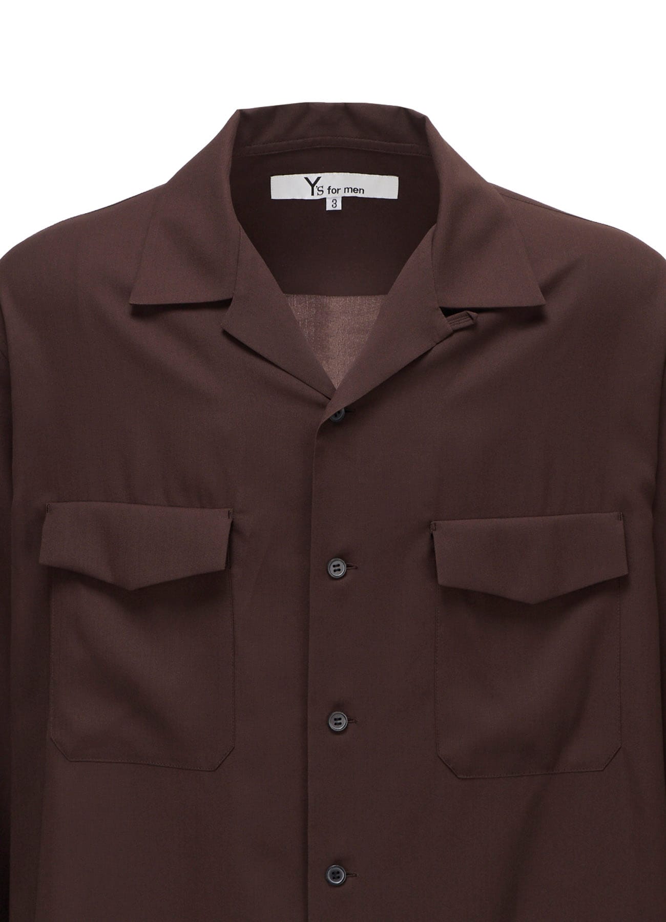 OPEN-COLLAR FLAP POCKET SHIRT