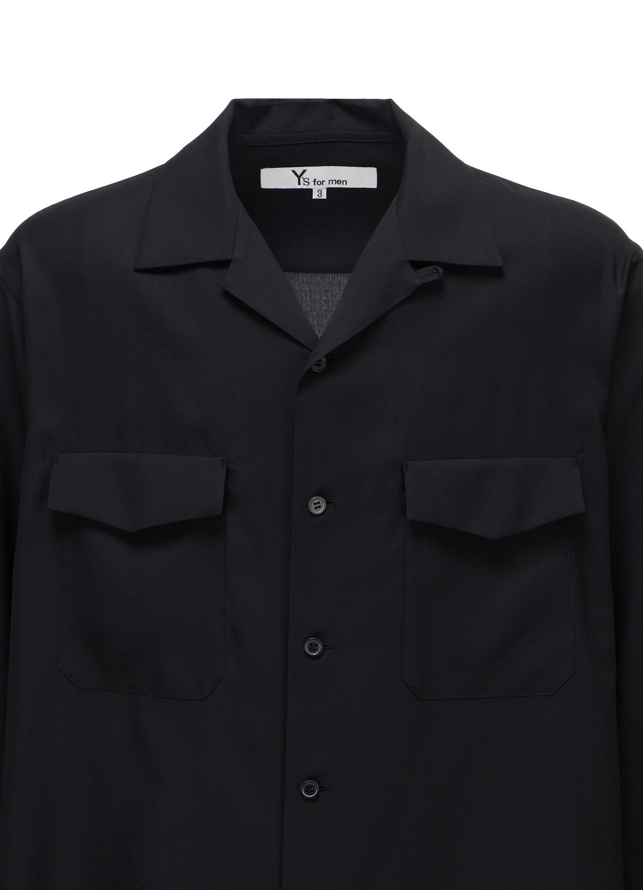 OPEN-COLLAR FLAP POCKET SHIRT