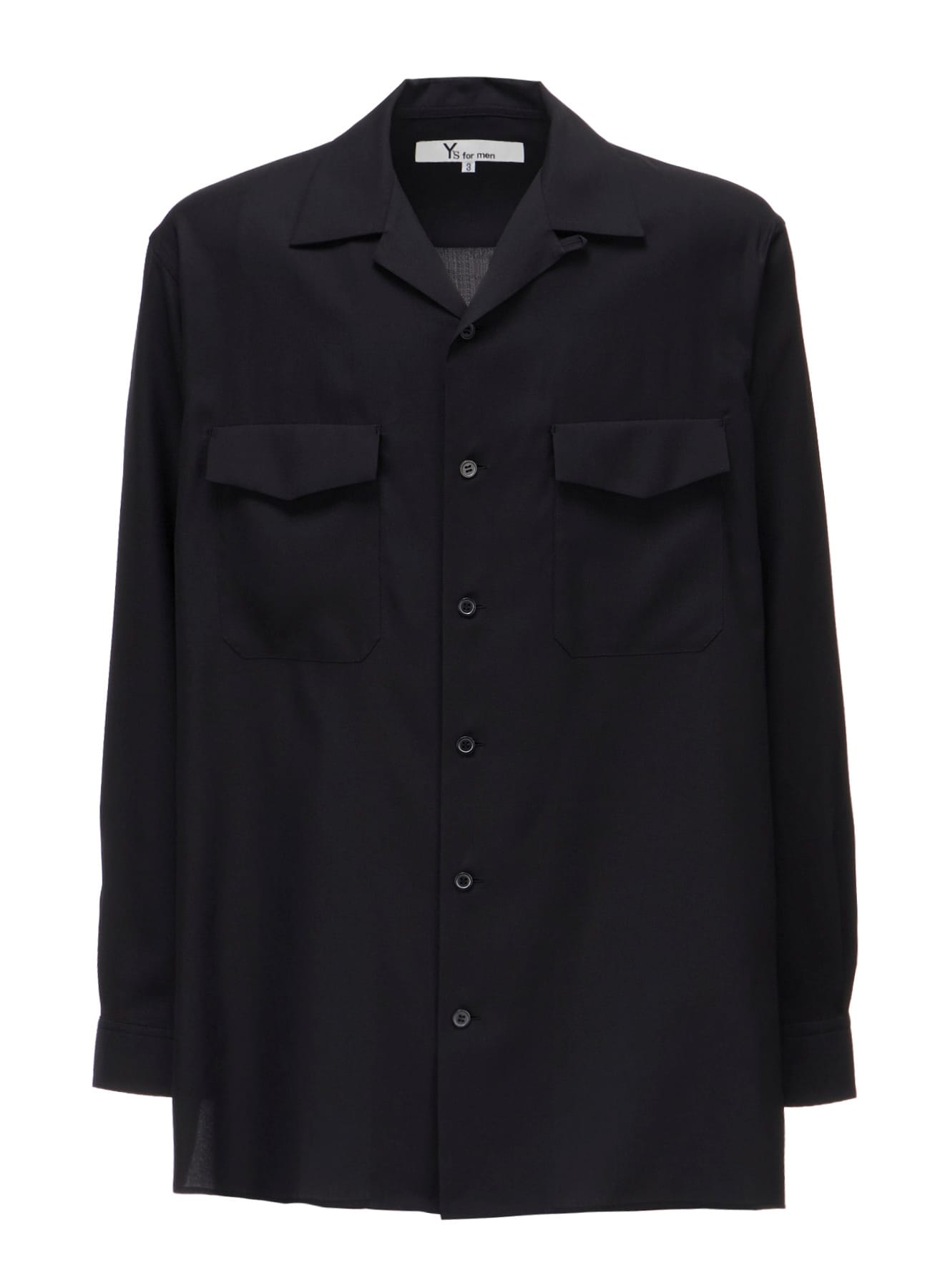 OPEN-COLLAR FLAP POCKET SHIRT