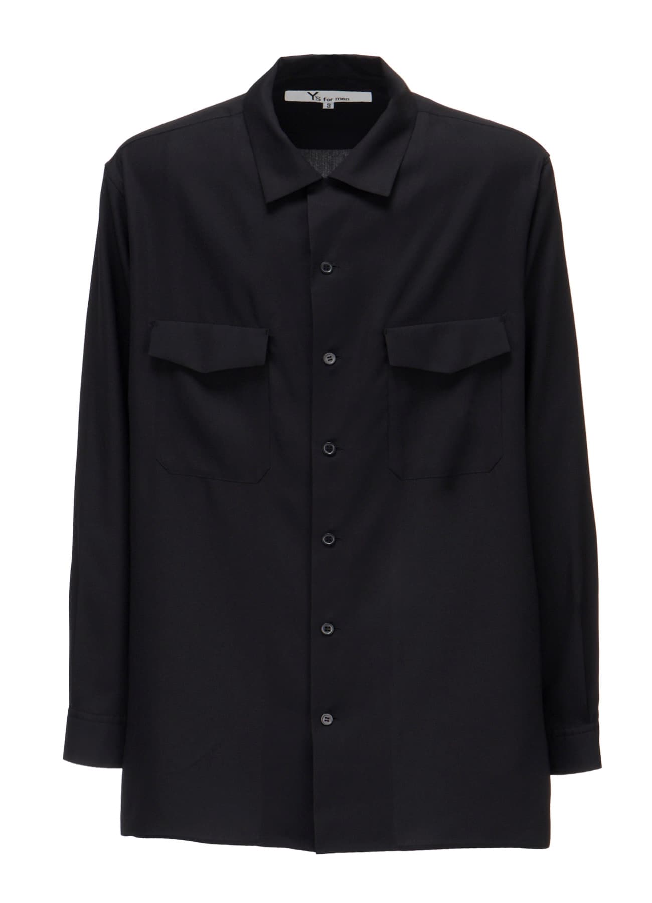 OPEN-COLLAR FLAP POCKET SHIRT