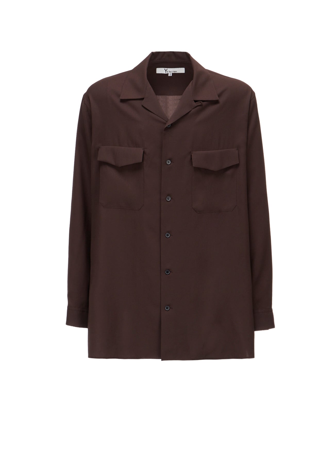OPEN-COLLAR FLAP POCKET SHIRT