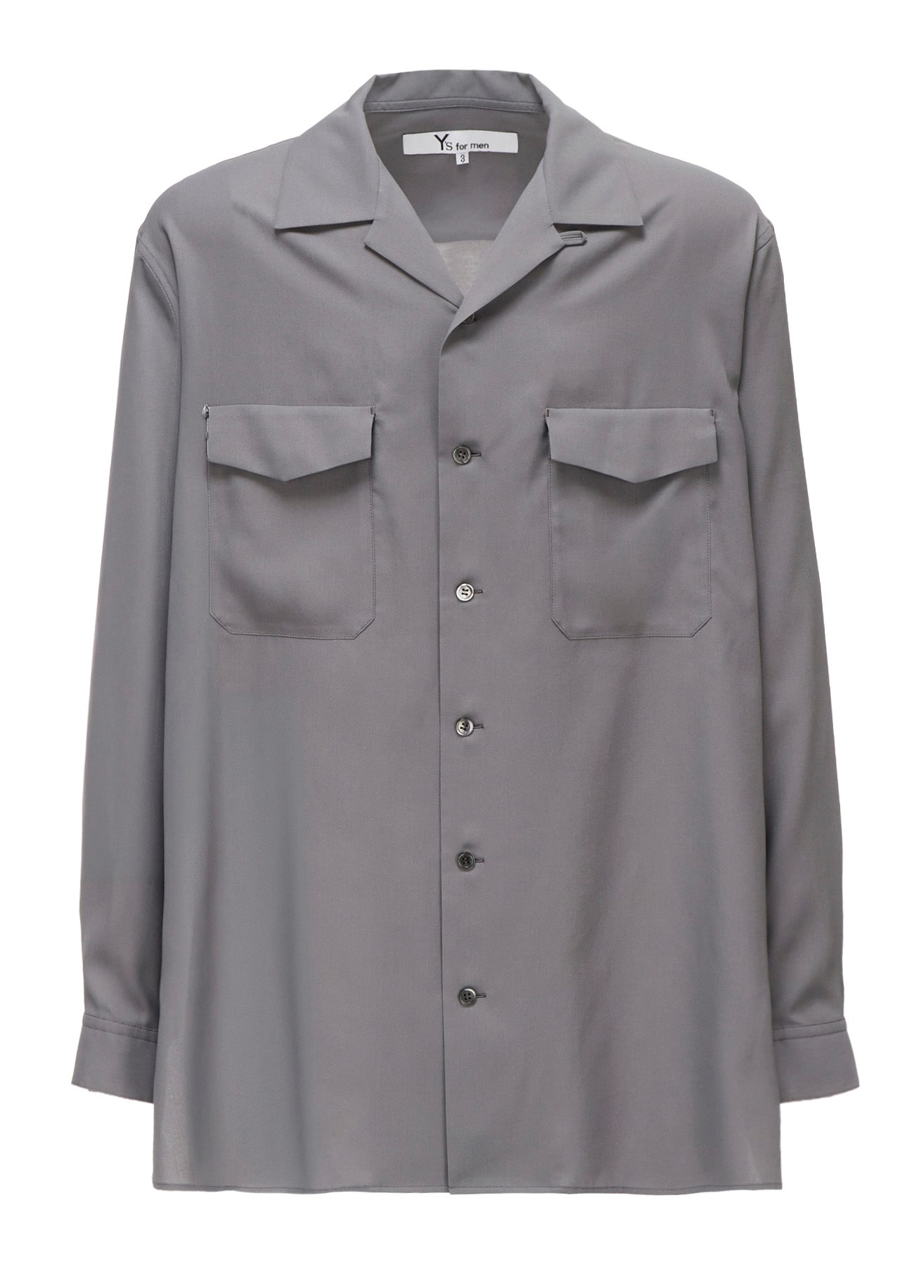 OPEN-COLLAR FLAP POCKET SHIRT