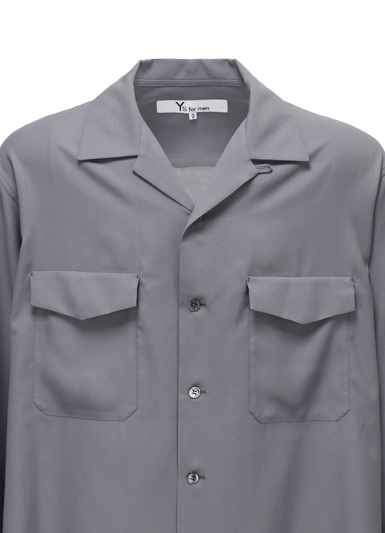 OPEN-COLLAR FLAP POCKET SHIRT