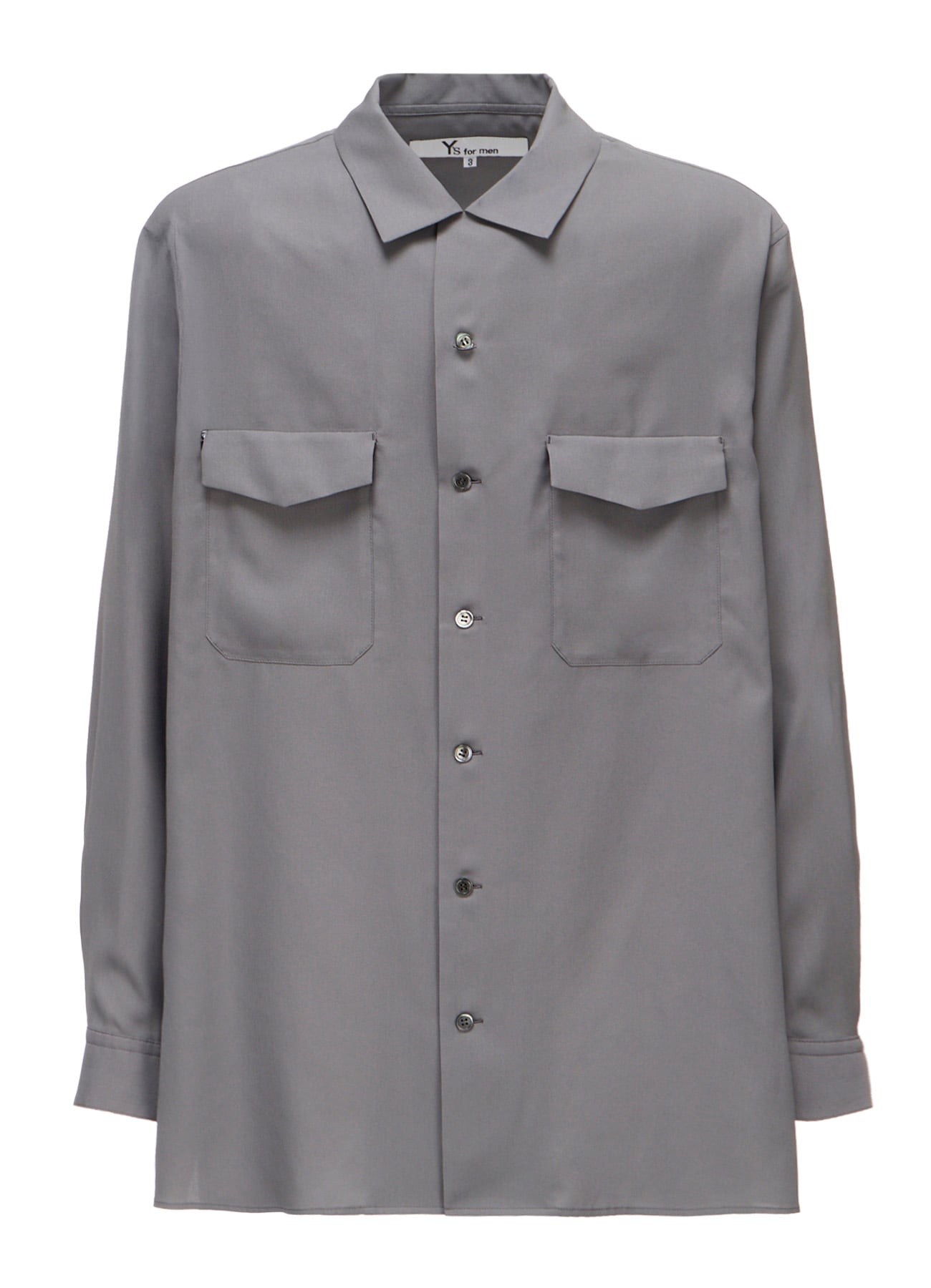 OPEN-COLLAR FLAP POCKET SHIRT