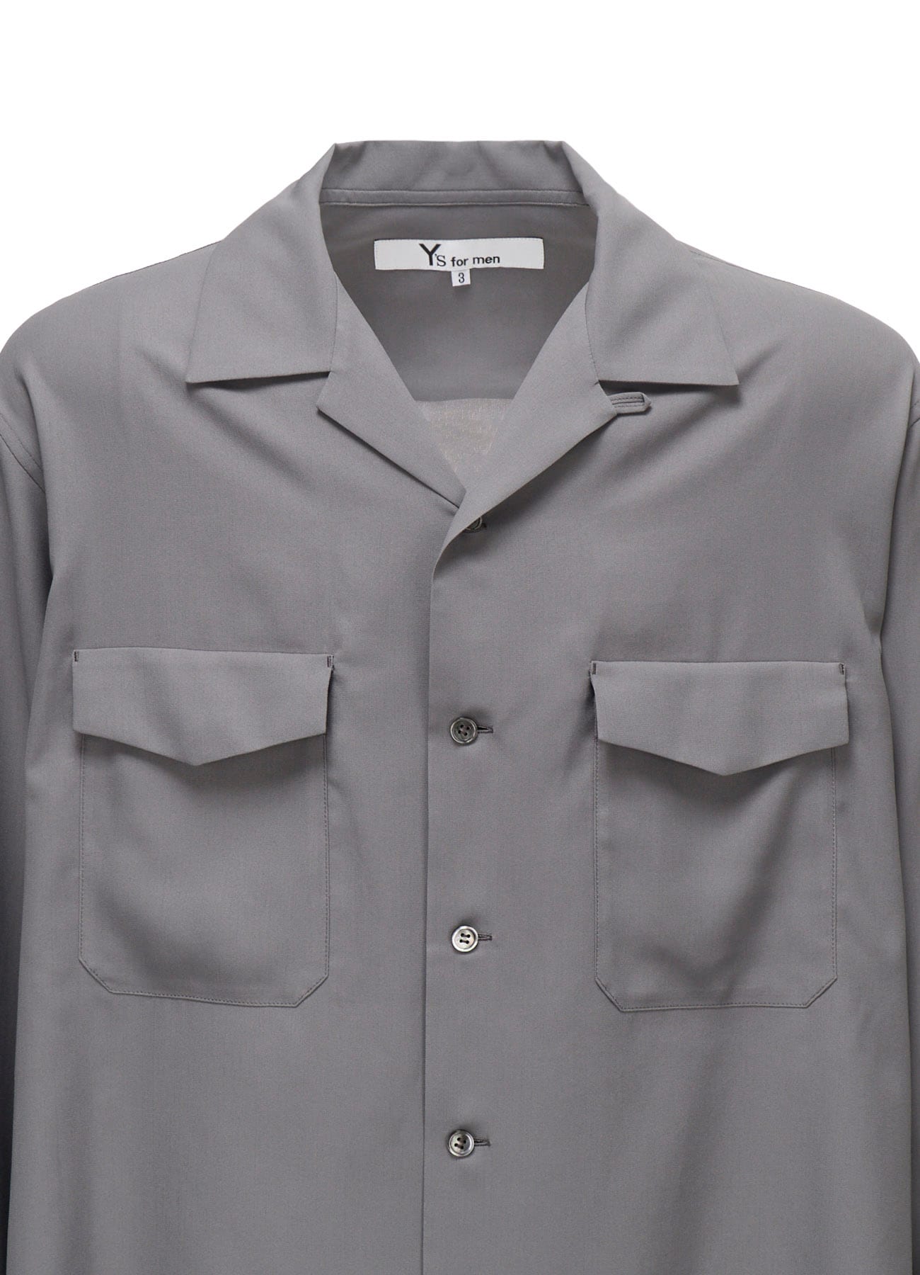OPEN-COLLAR FLAP POCKET SHIRT
