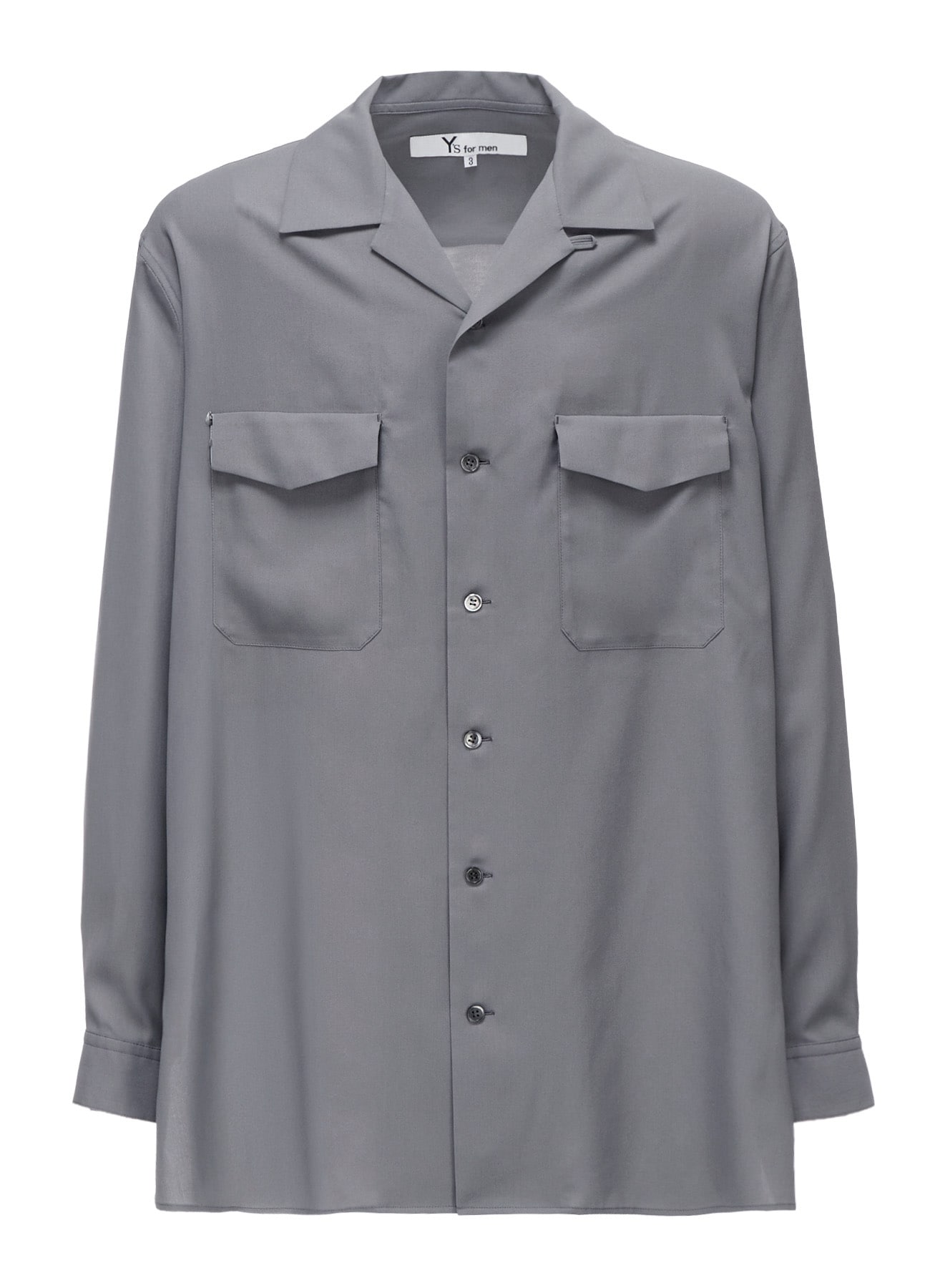 OPEN-COLLAR FLAP POCKET SHIRT