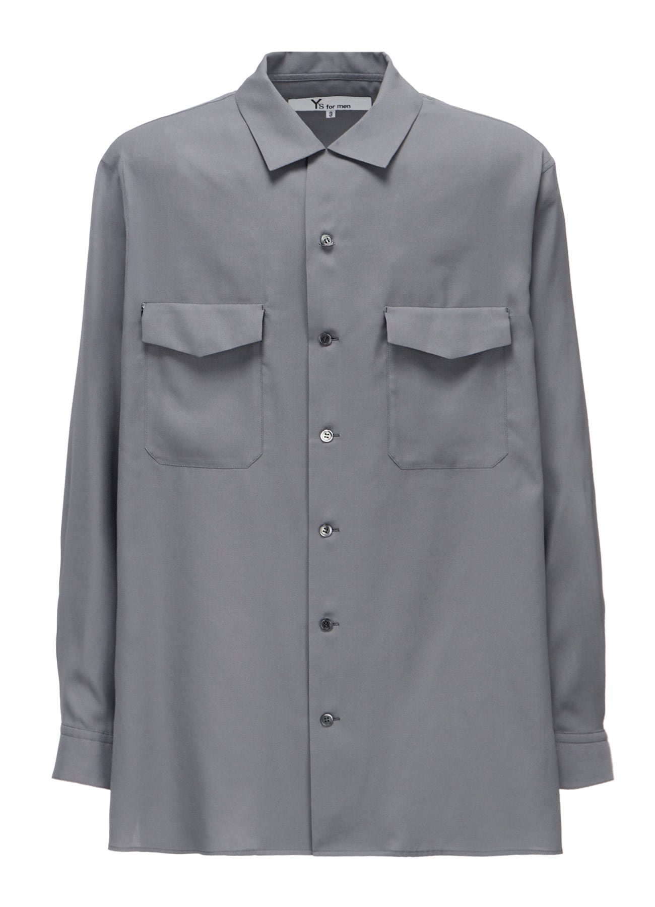 OPEN-COLLAR FLAP POCKET SHIRT