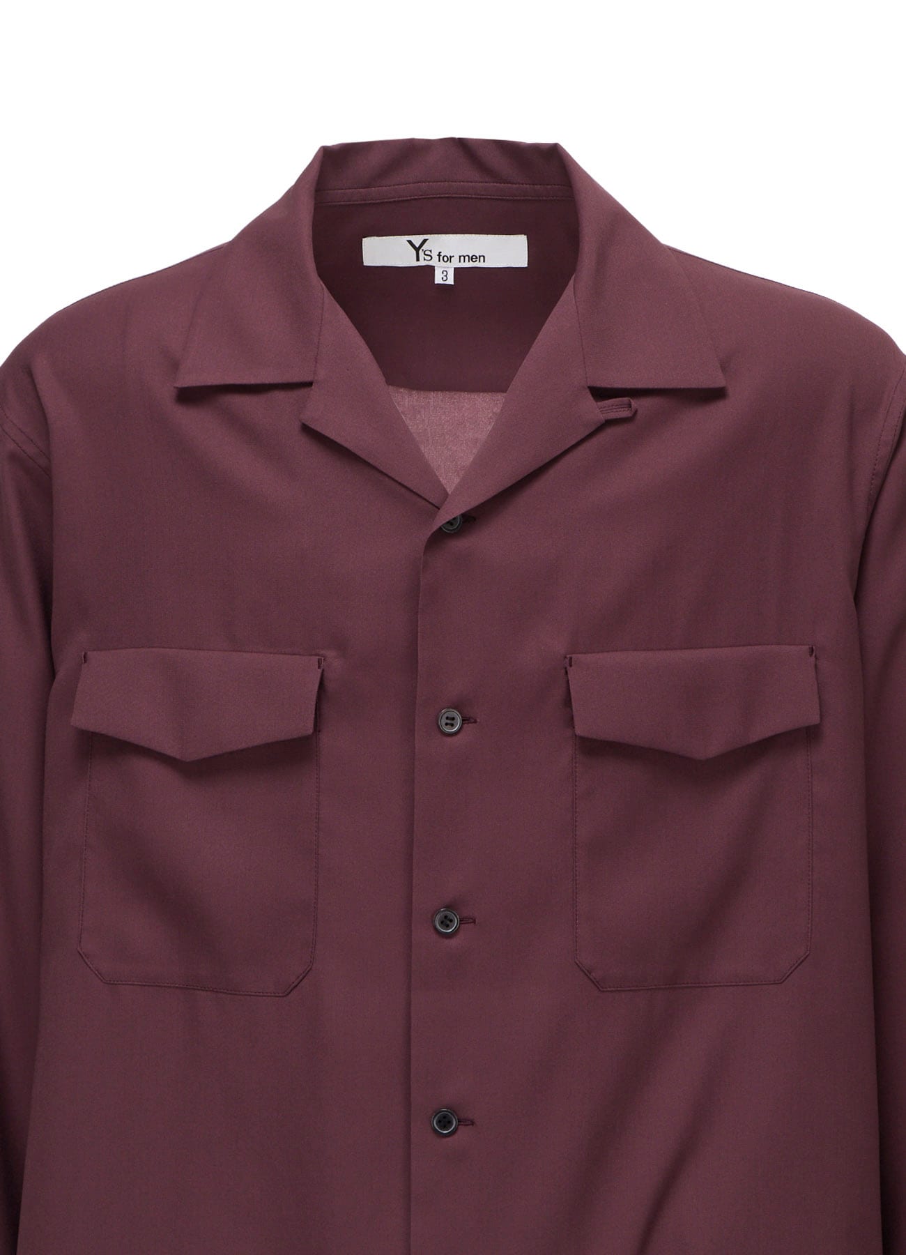 OPEN-COLLAR FLAP POCKET SHIRT