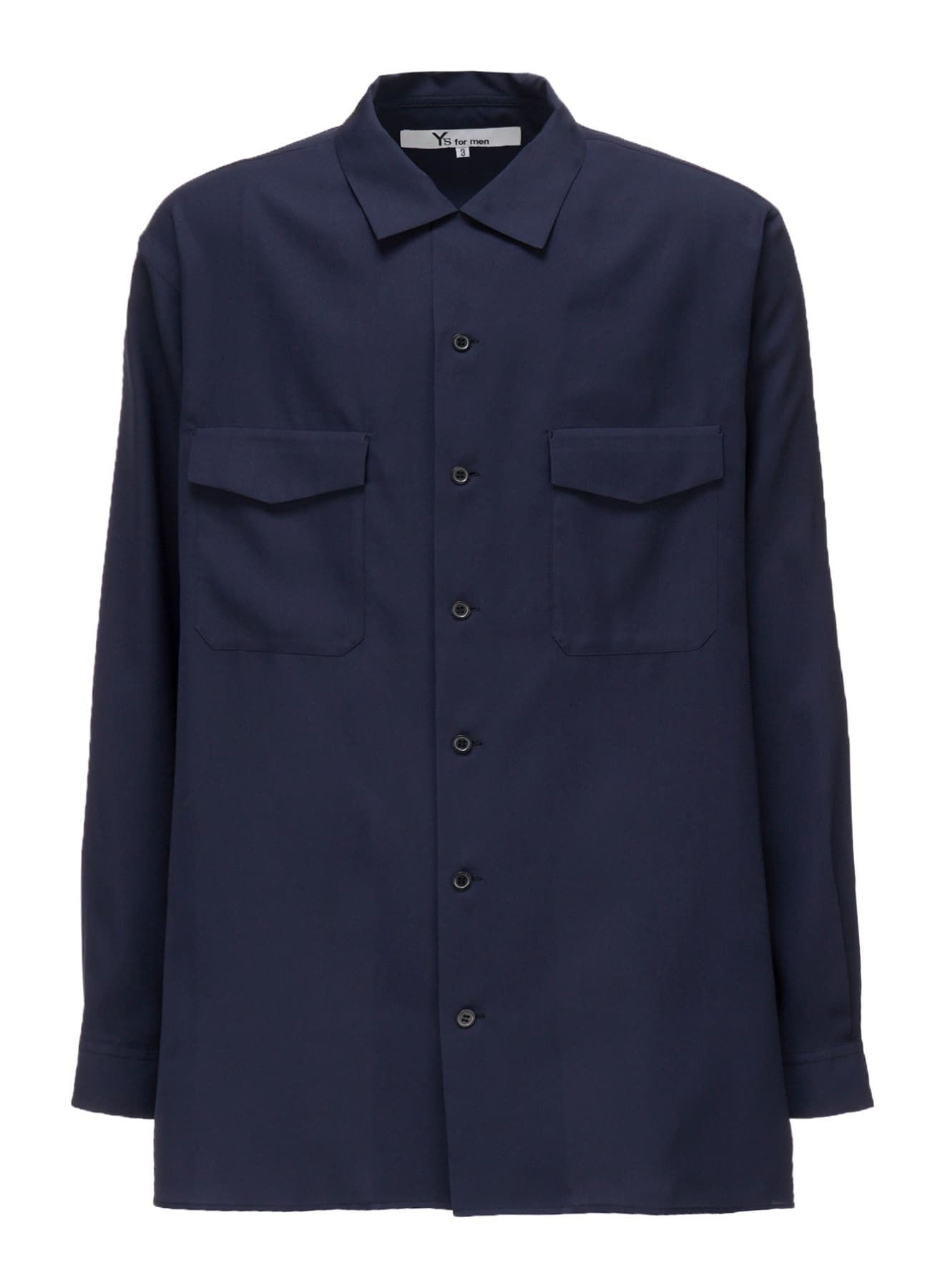 OPEN-COLLAR FLAP POCKET SHIRT