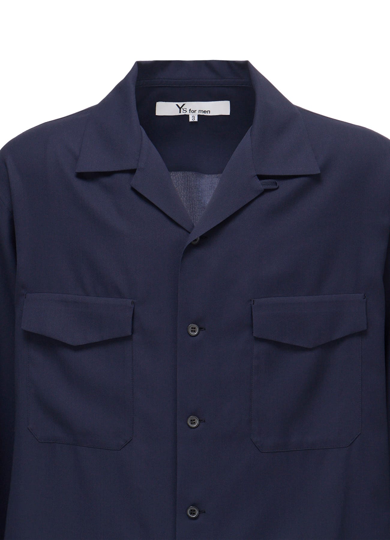 OPEN-COLLAR FLAP POCKET SHIRT