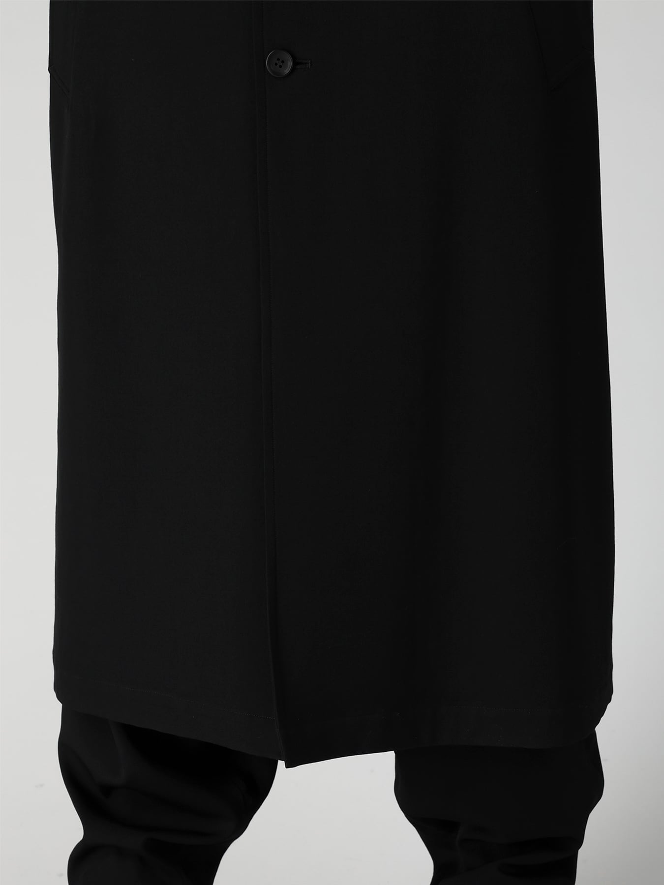 WOOL GABARDINE STAND COLLAR COAT