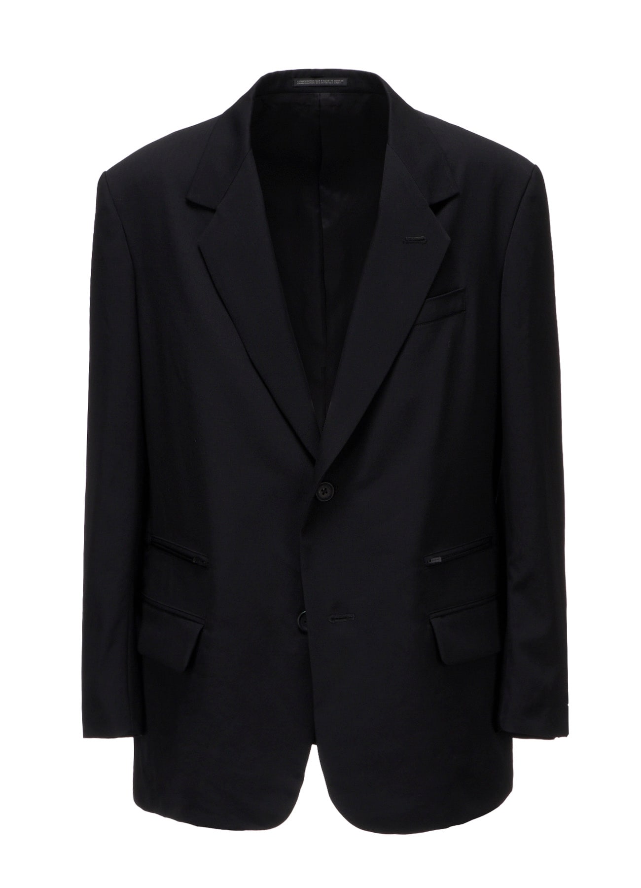WOOL GABARDINE LEFT AND RIGHT CHANGE POCKET JACKET