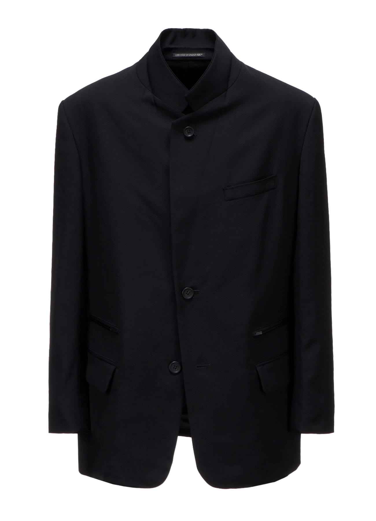 WOOL GABARDINE LEFT AND RIGHT CHANGE POCKET JACKET