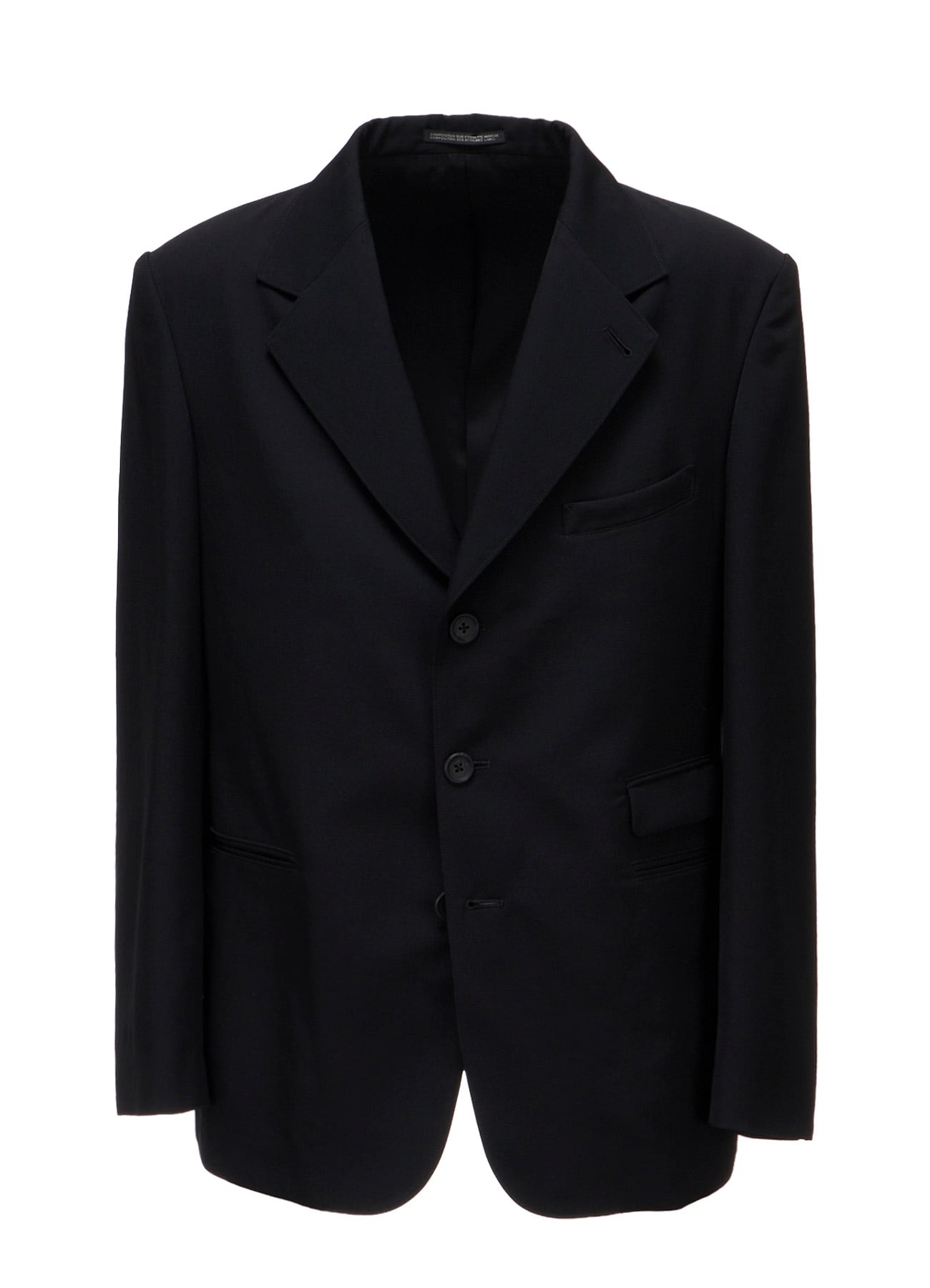 WOOL GABARDINE 3-BUTTON JACKET