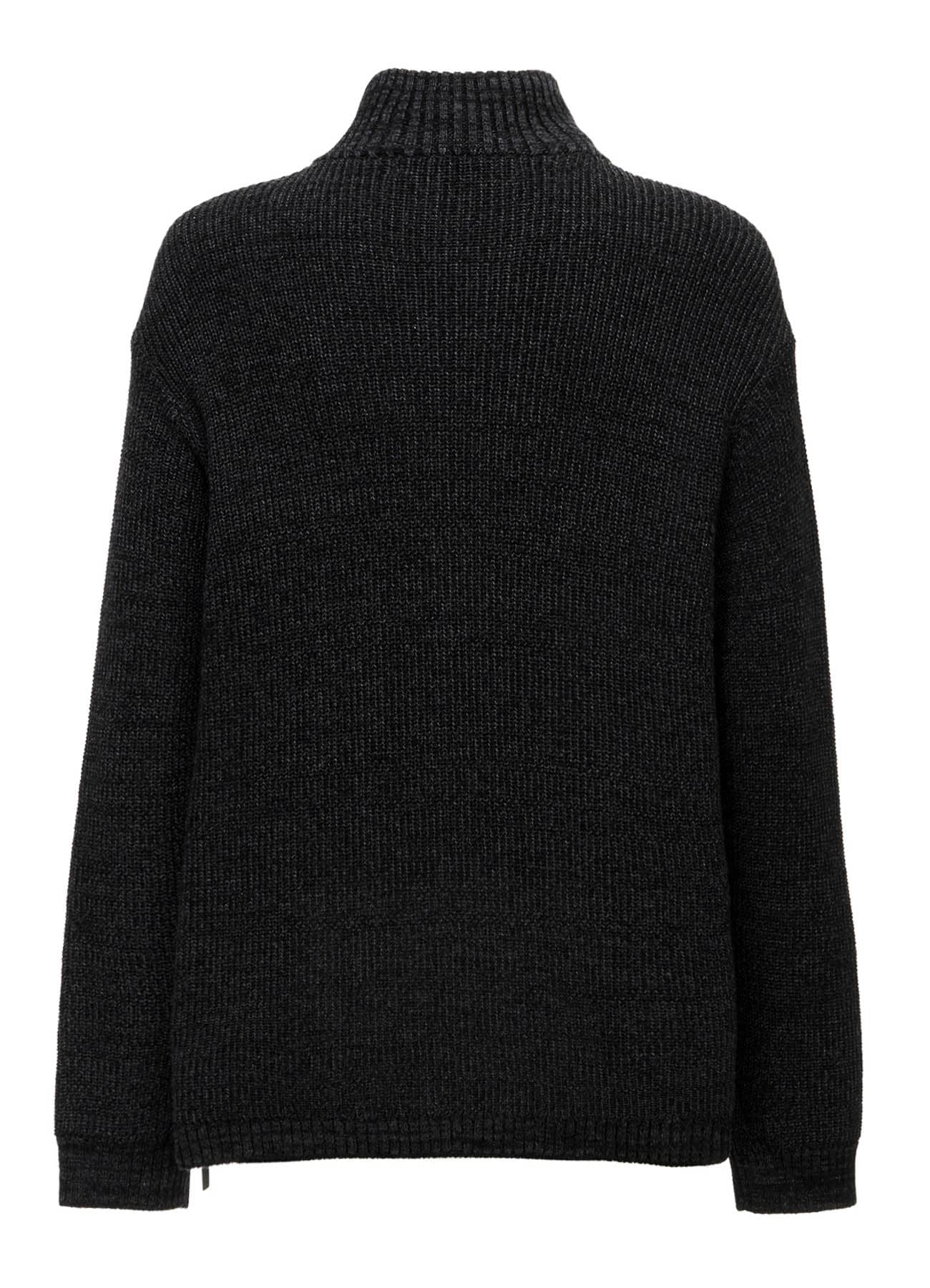 ZIP HIGH NECK KNIT CARDIGAN