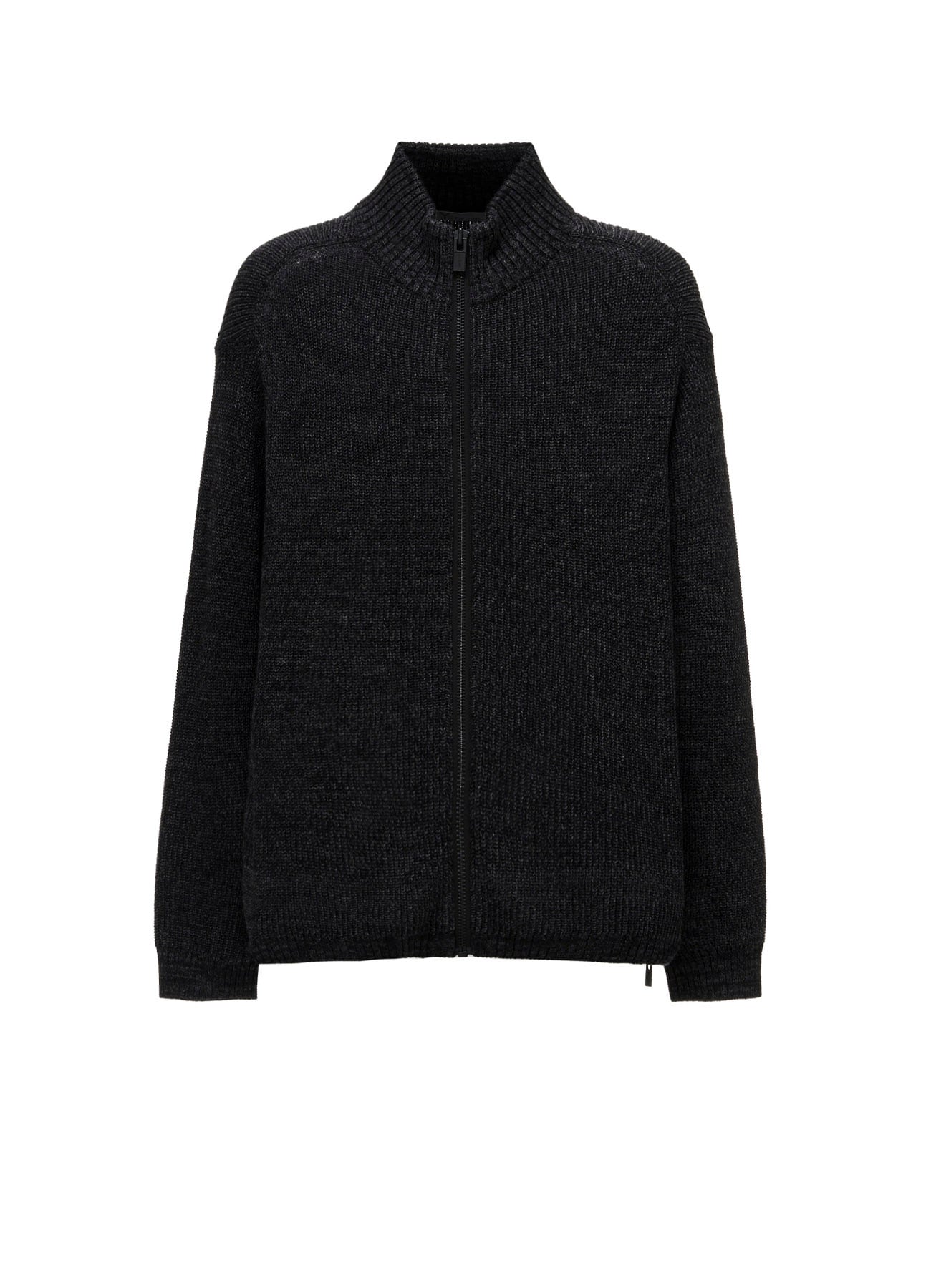 ZIP HIGH NECK KNIT CARDIGAN