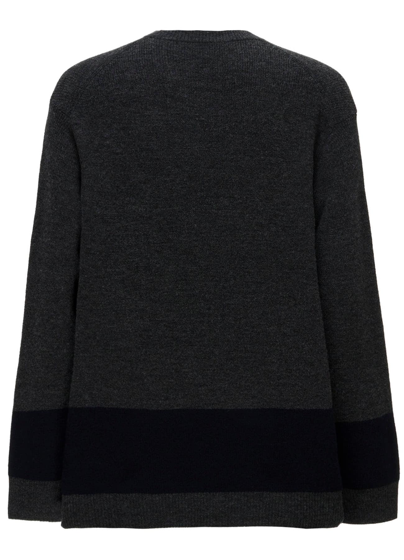 COLOR COMBI ROUND NECK KNIT PO