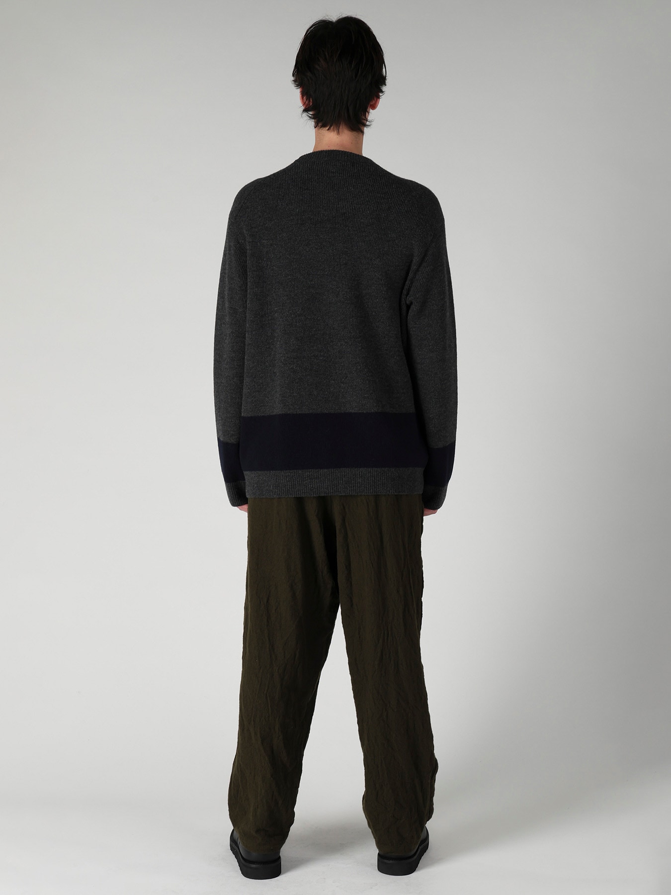 COLOR COMBI ROUND NECK KNIT PO