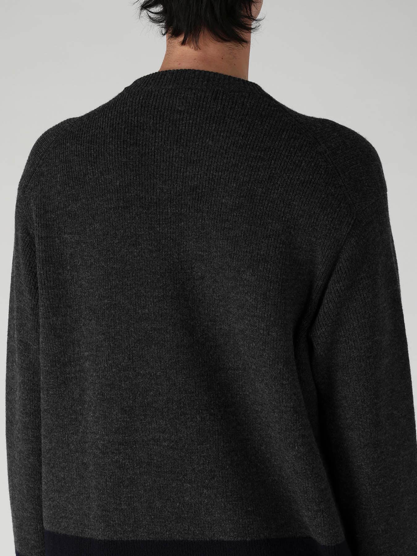 COLOR COMBI ROUND NECK KNIT PO