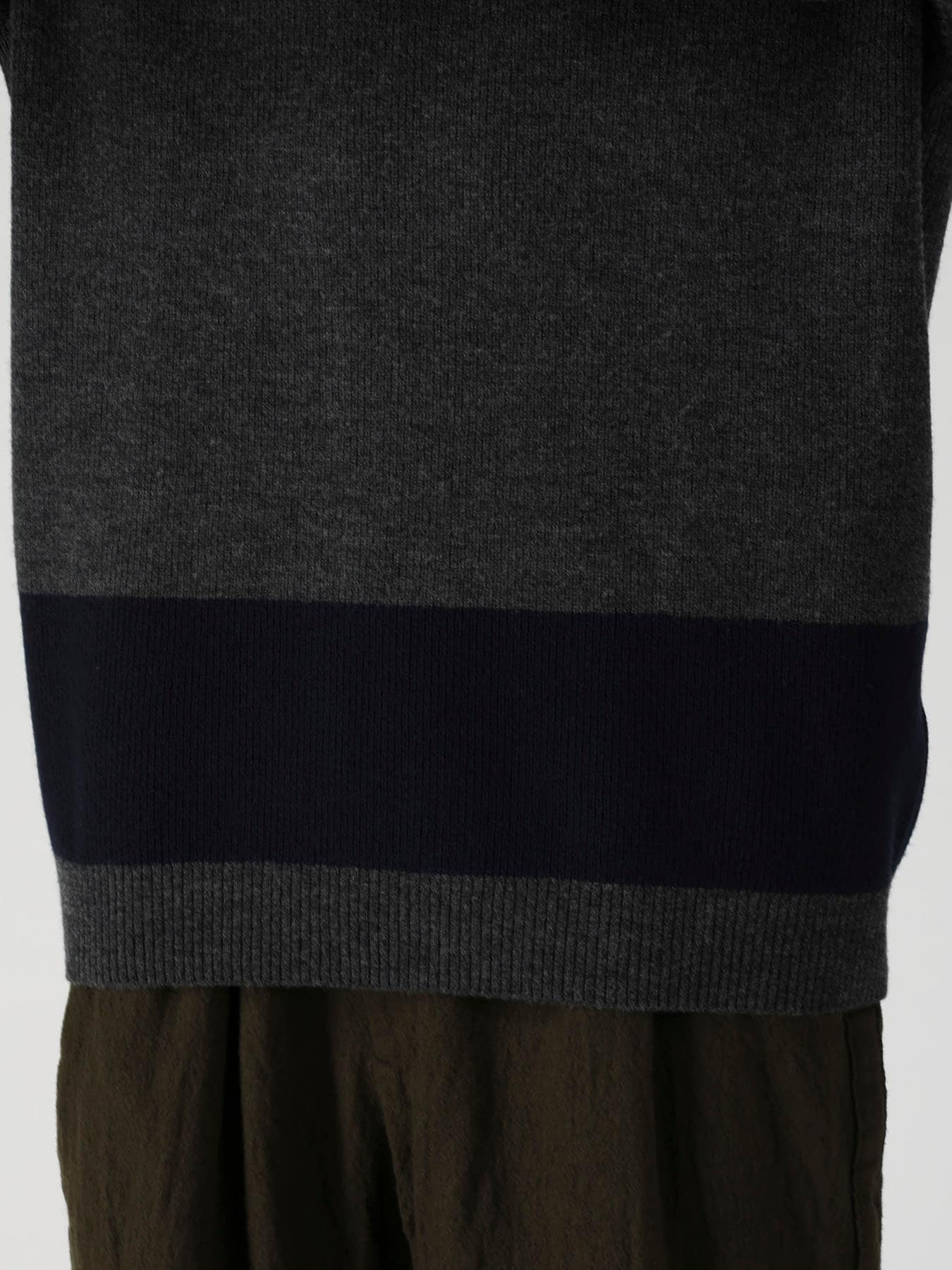 COLOR COMBI ROUND NECK KNIT PO