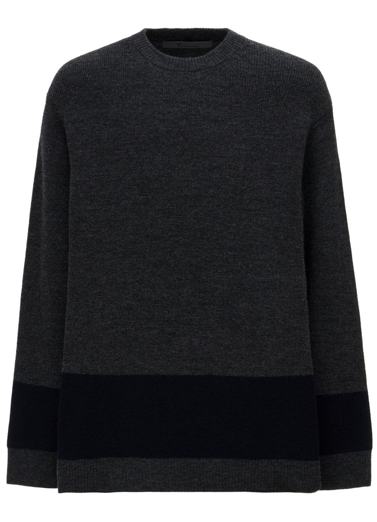 COLOR COMBI ROUND NECK KNIT PO