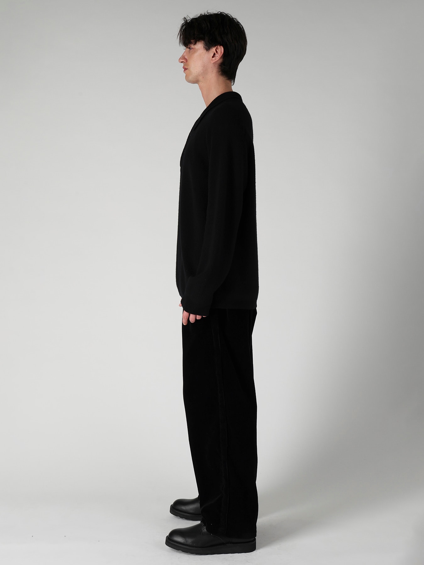 LONG SLEEVE KNIT POLO