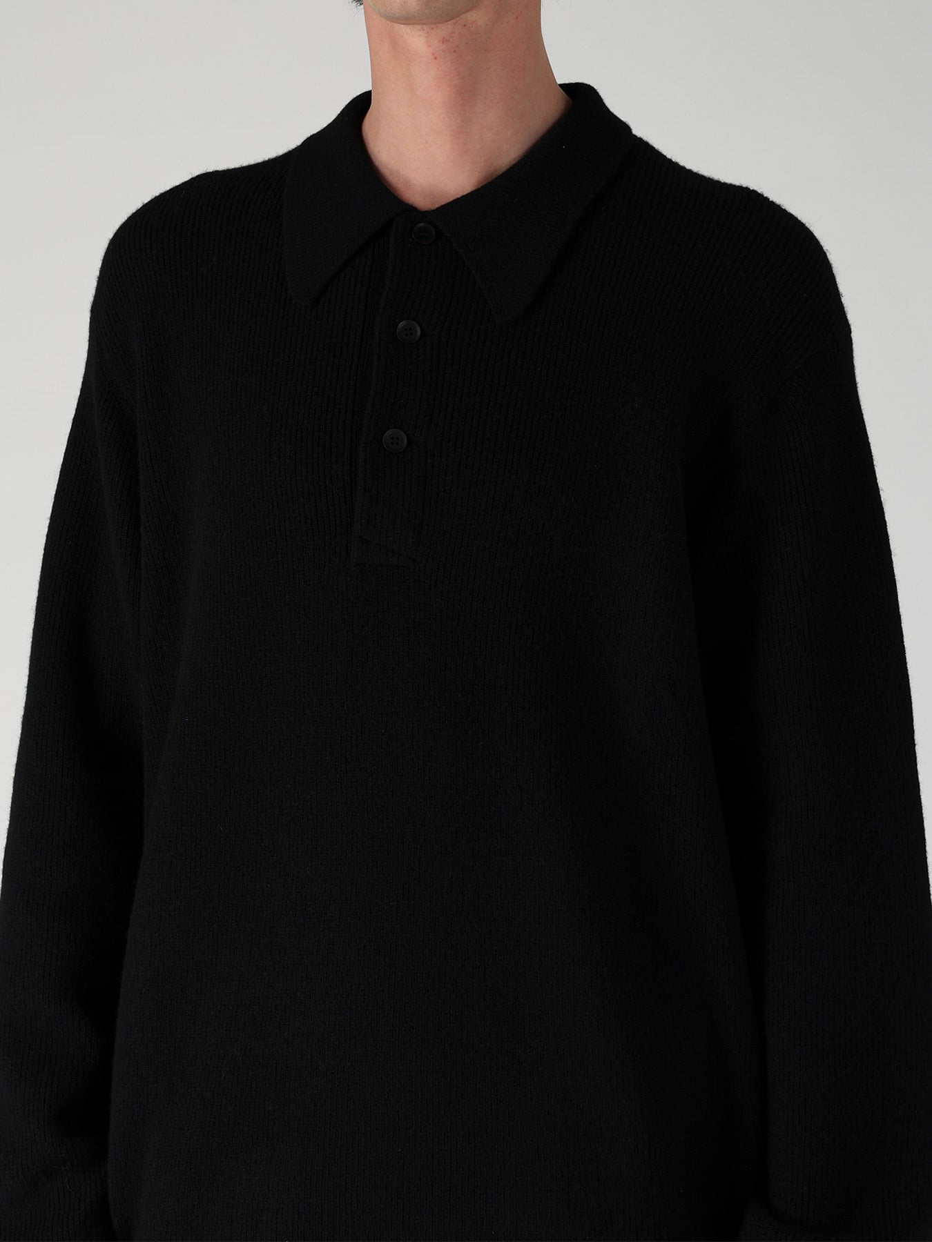 LONG SLEEVE KNIT POLO
