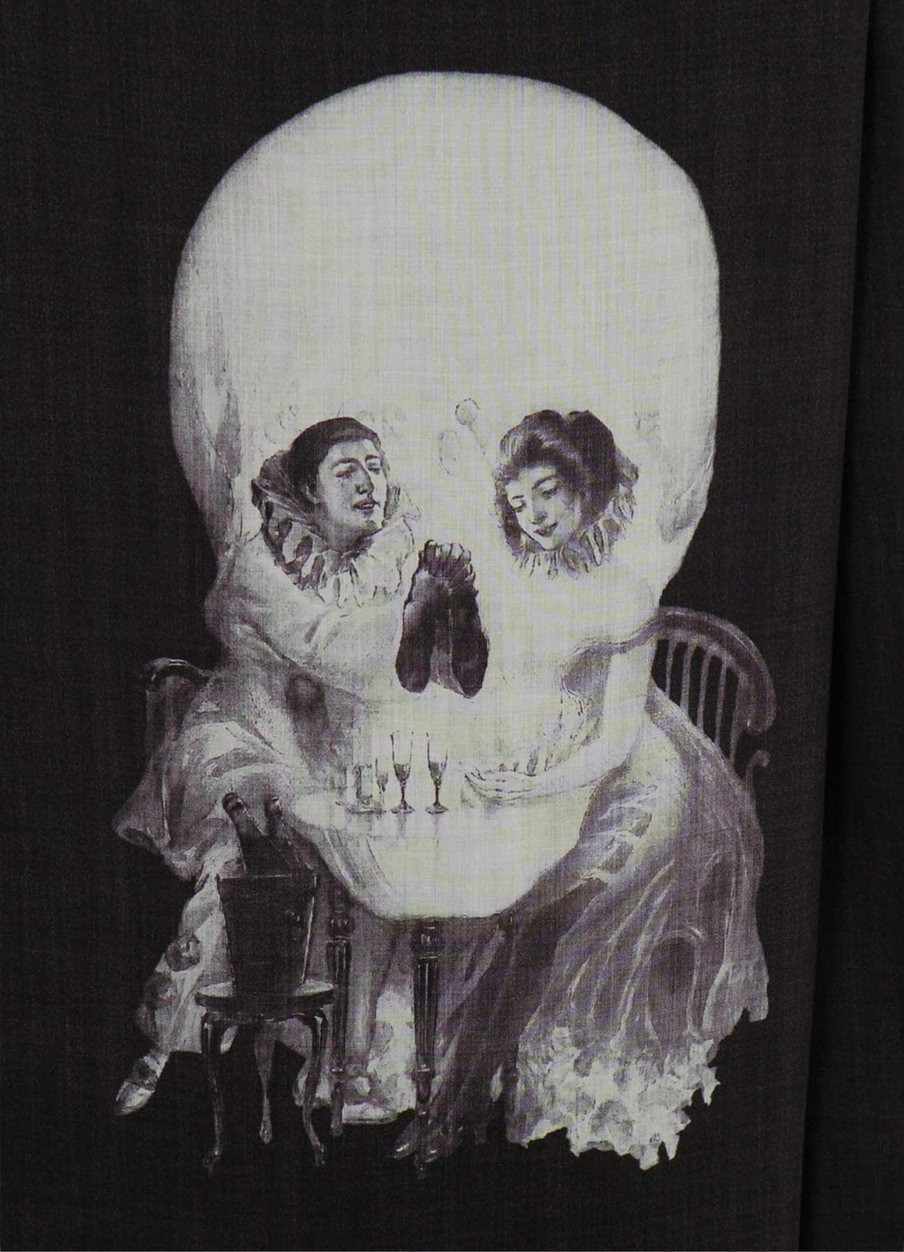 SKULL PRINT STOLE TYPE2