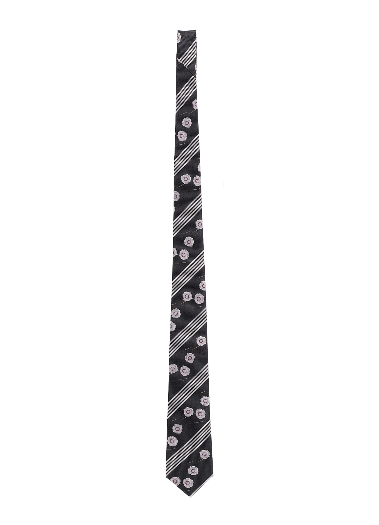 STRIPED FLORAL TIE