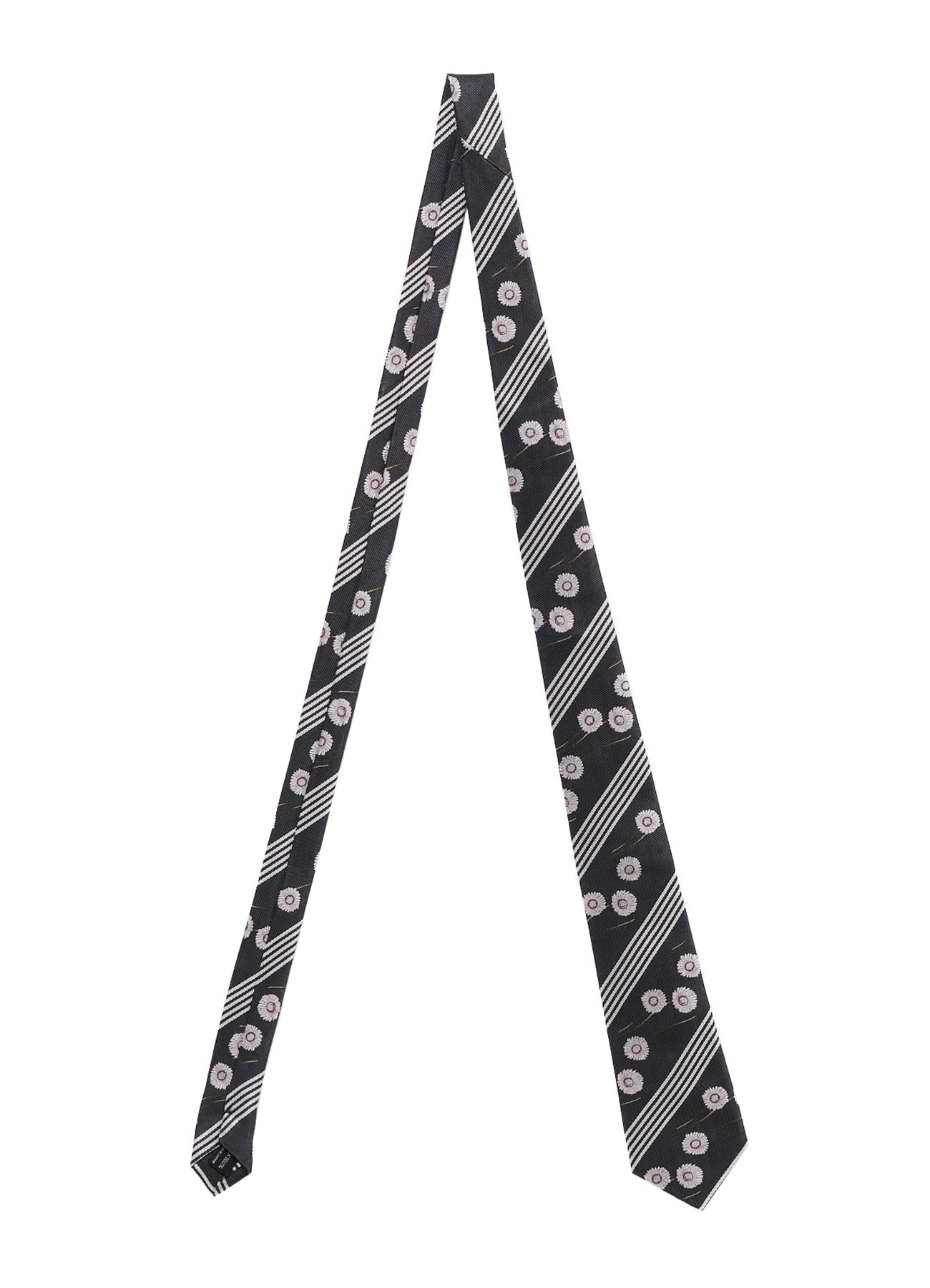 STRIPED FLORAL TIE