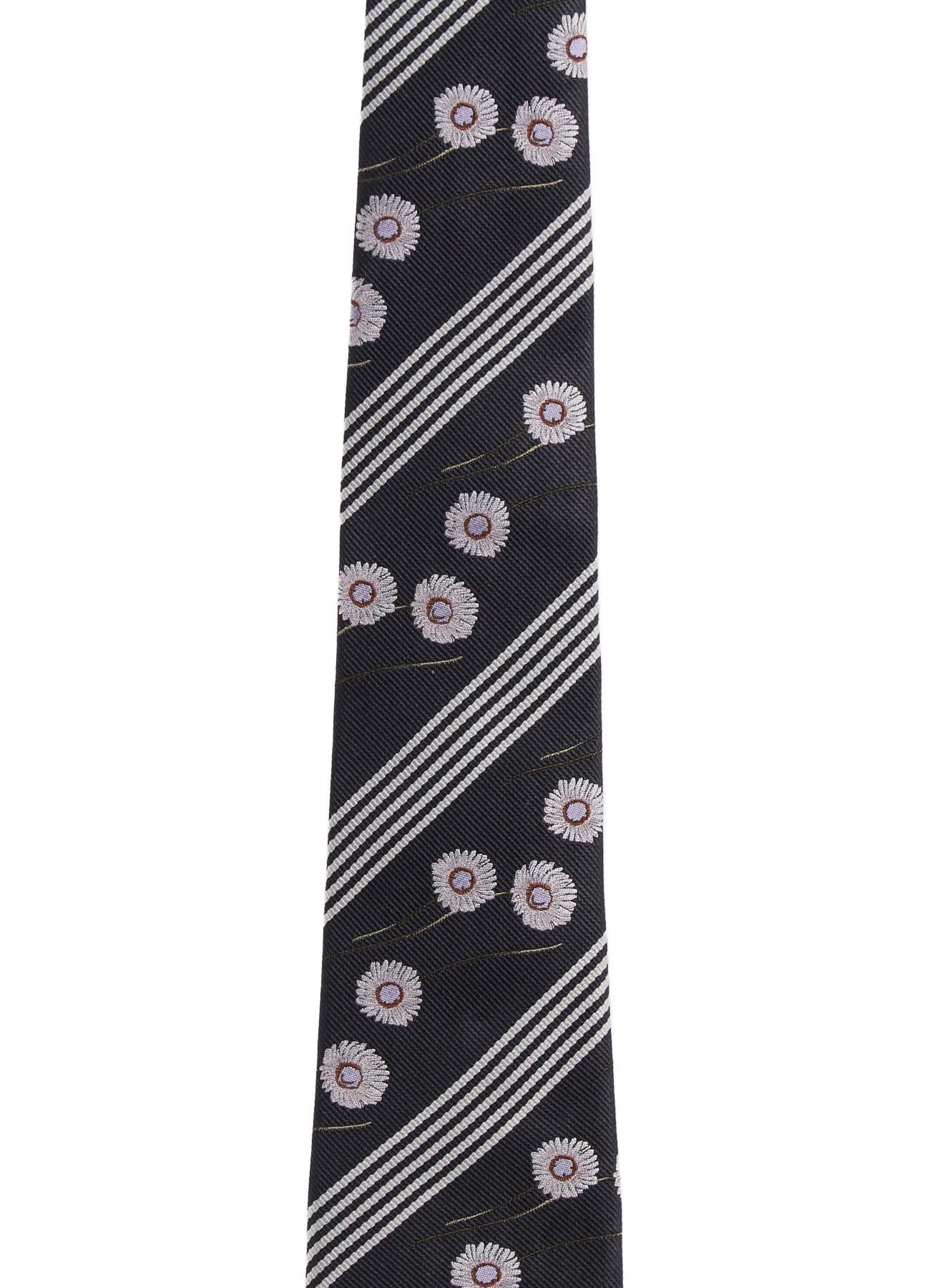 STRIPED FLORAL TIE
