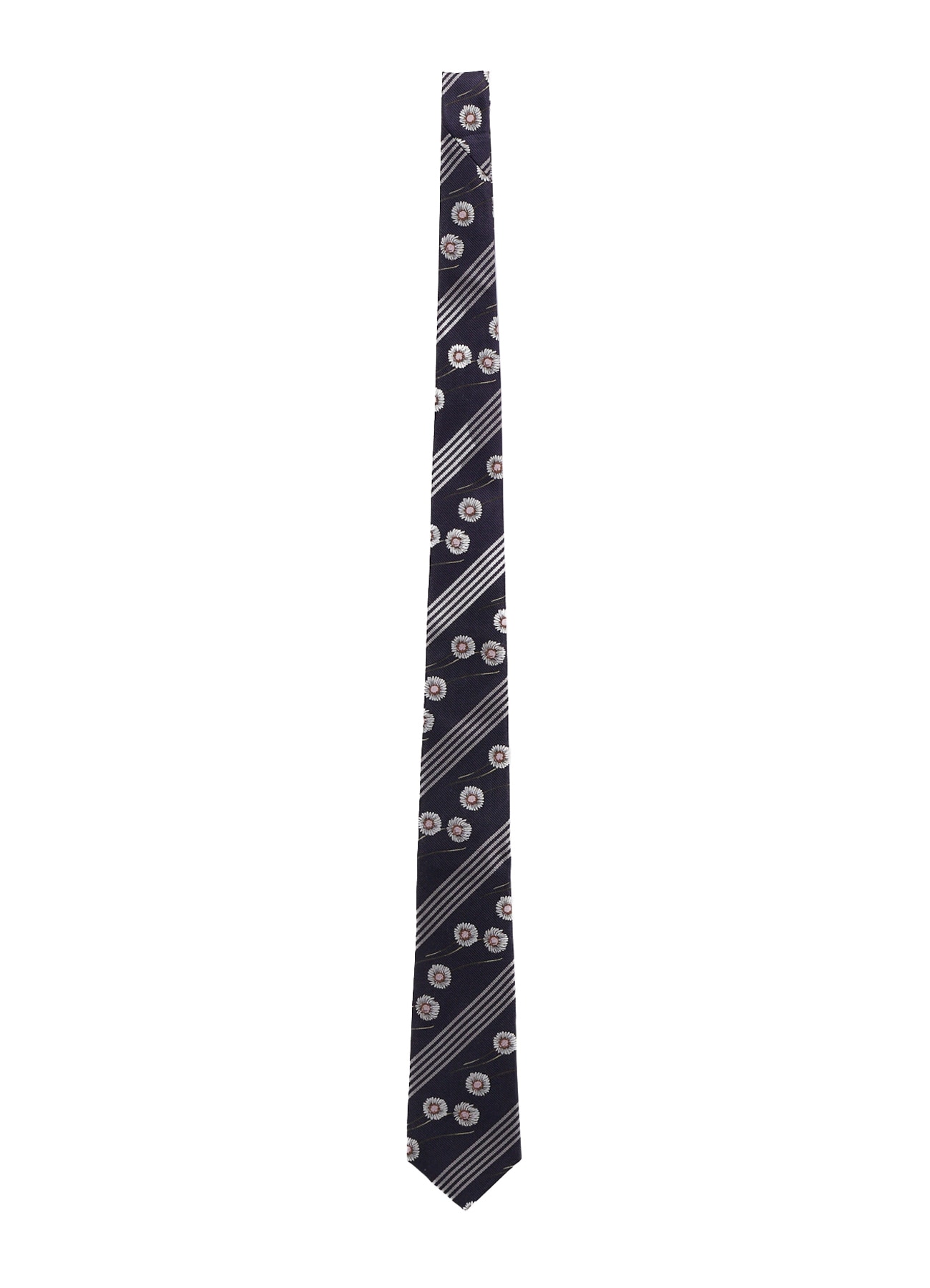 STRIPED FLORAL TIE