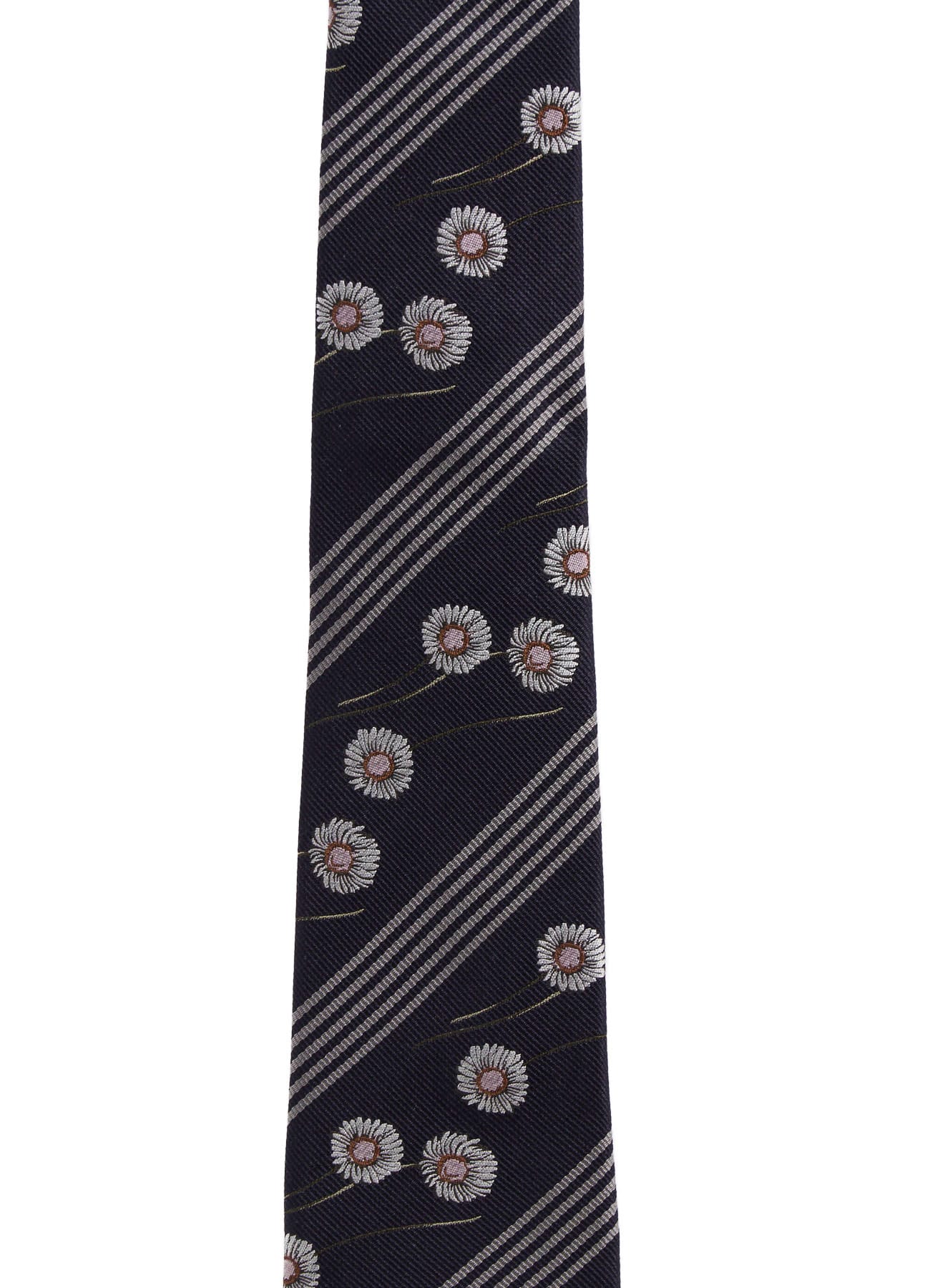 STRIPED FLORAL TIE
