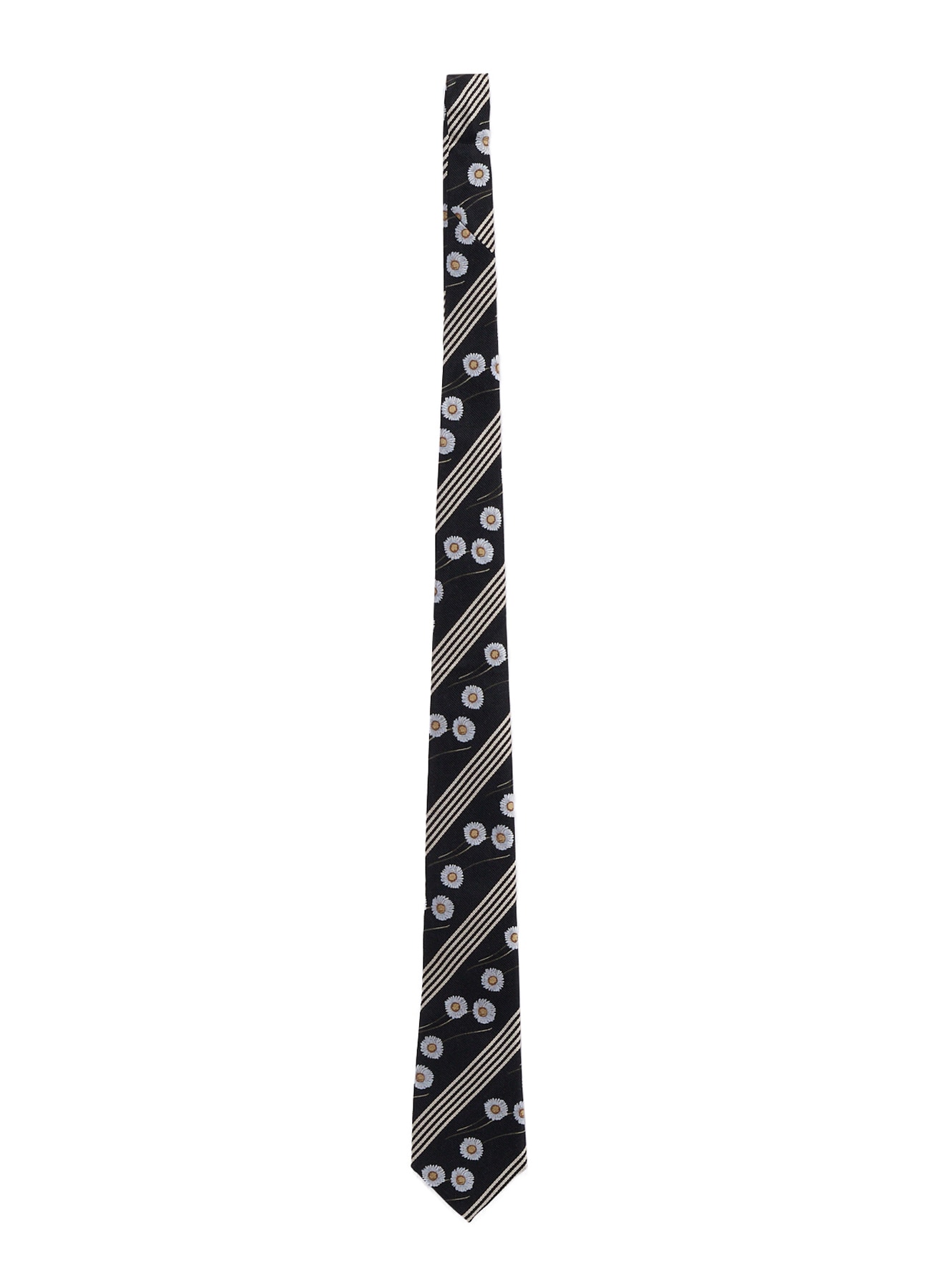 STRIPED FLORAL TIE