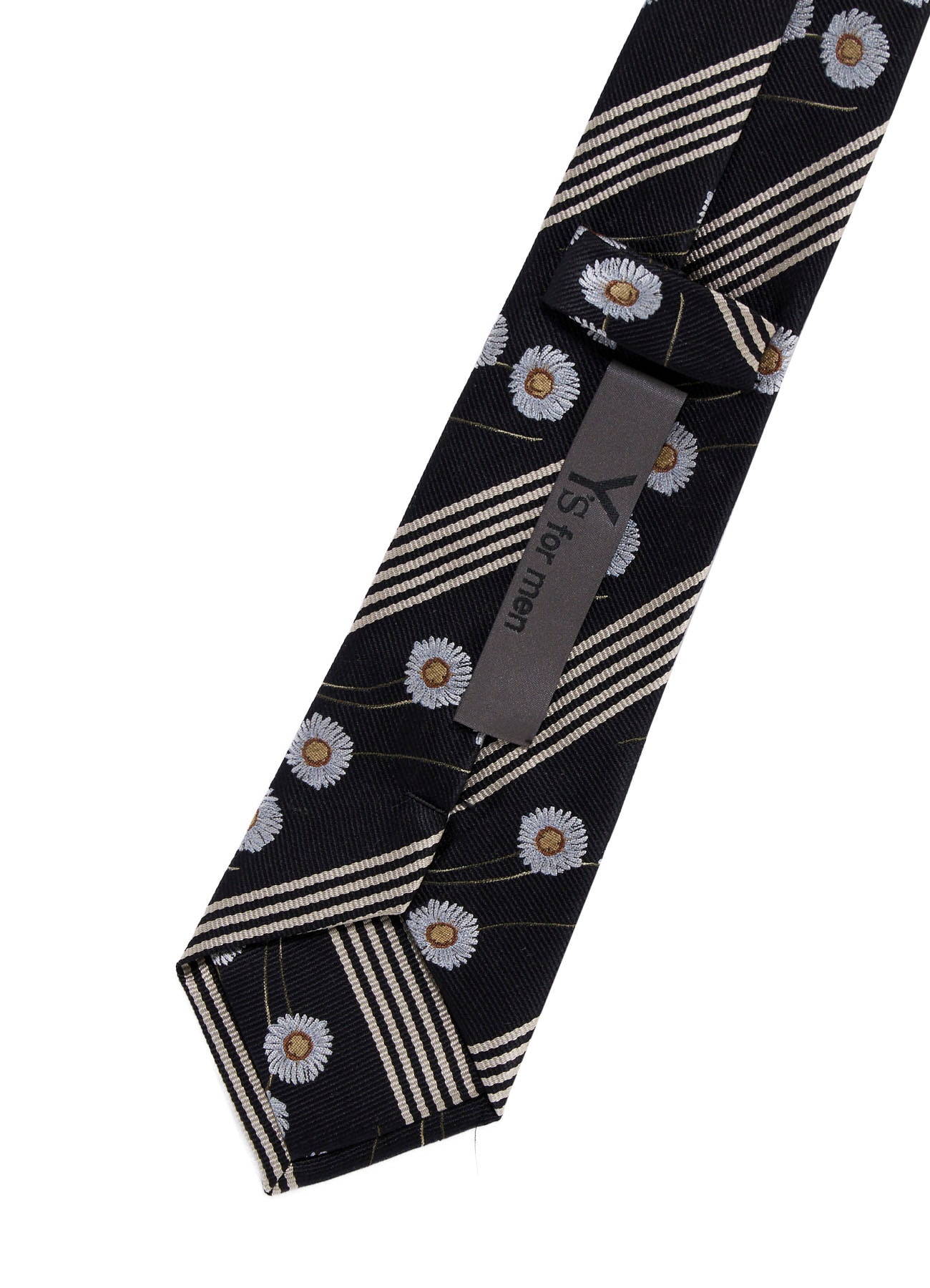 STRIPED FLORAL TIE