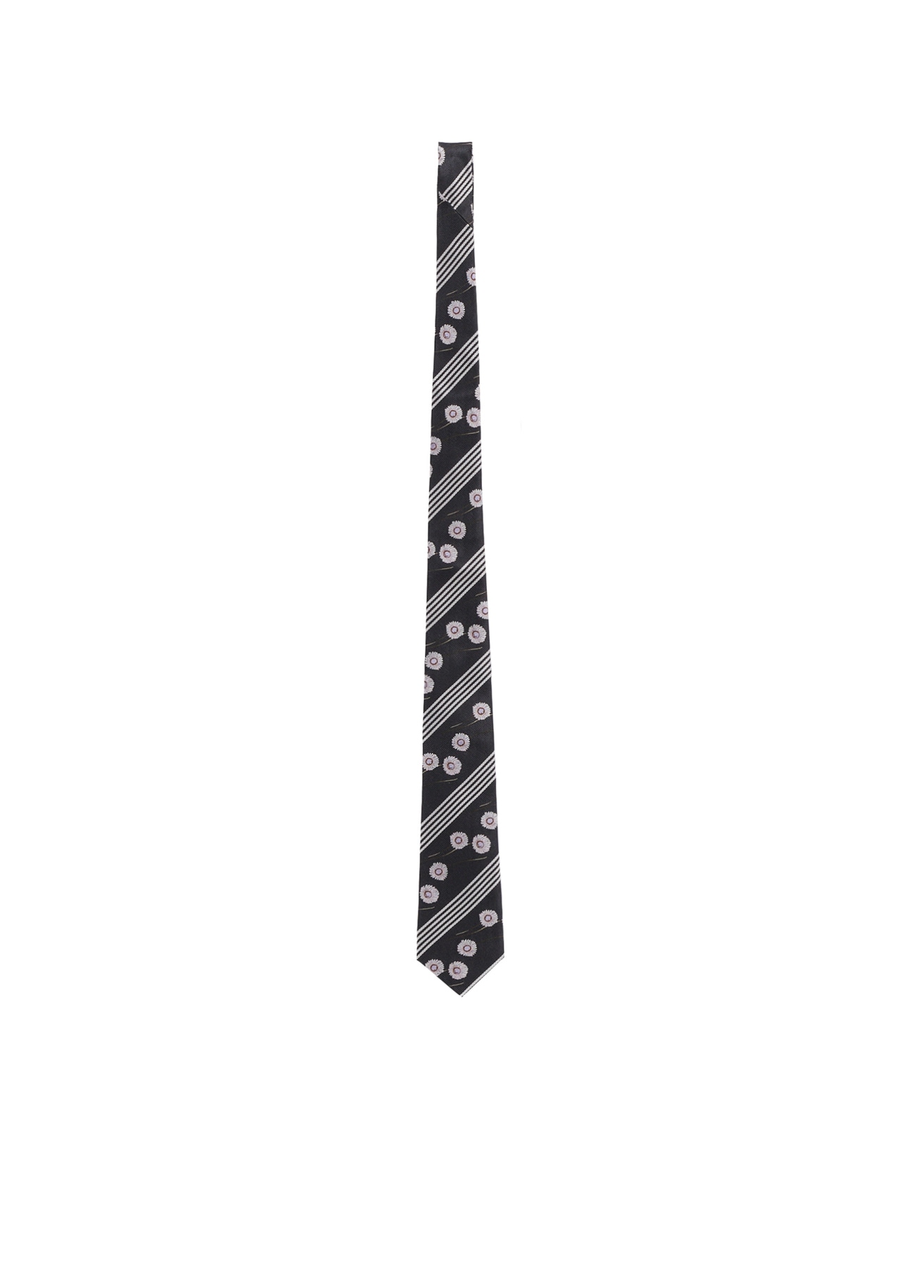 STRIPED FLORAL TIE