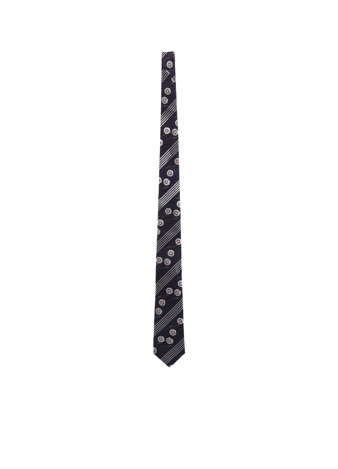 STRIPED FLORAL TIE