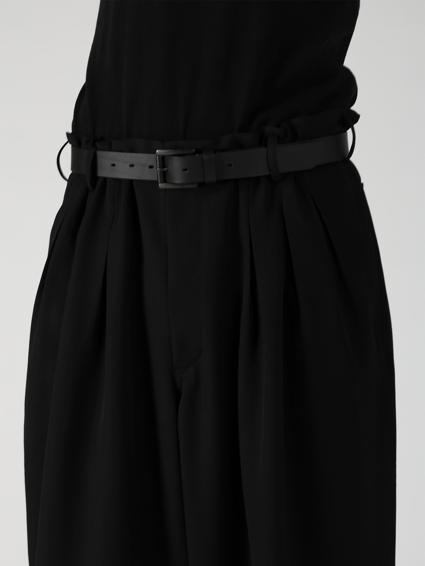 WOOL GABARDINE 12 TUCK PANTS