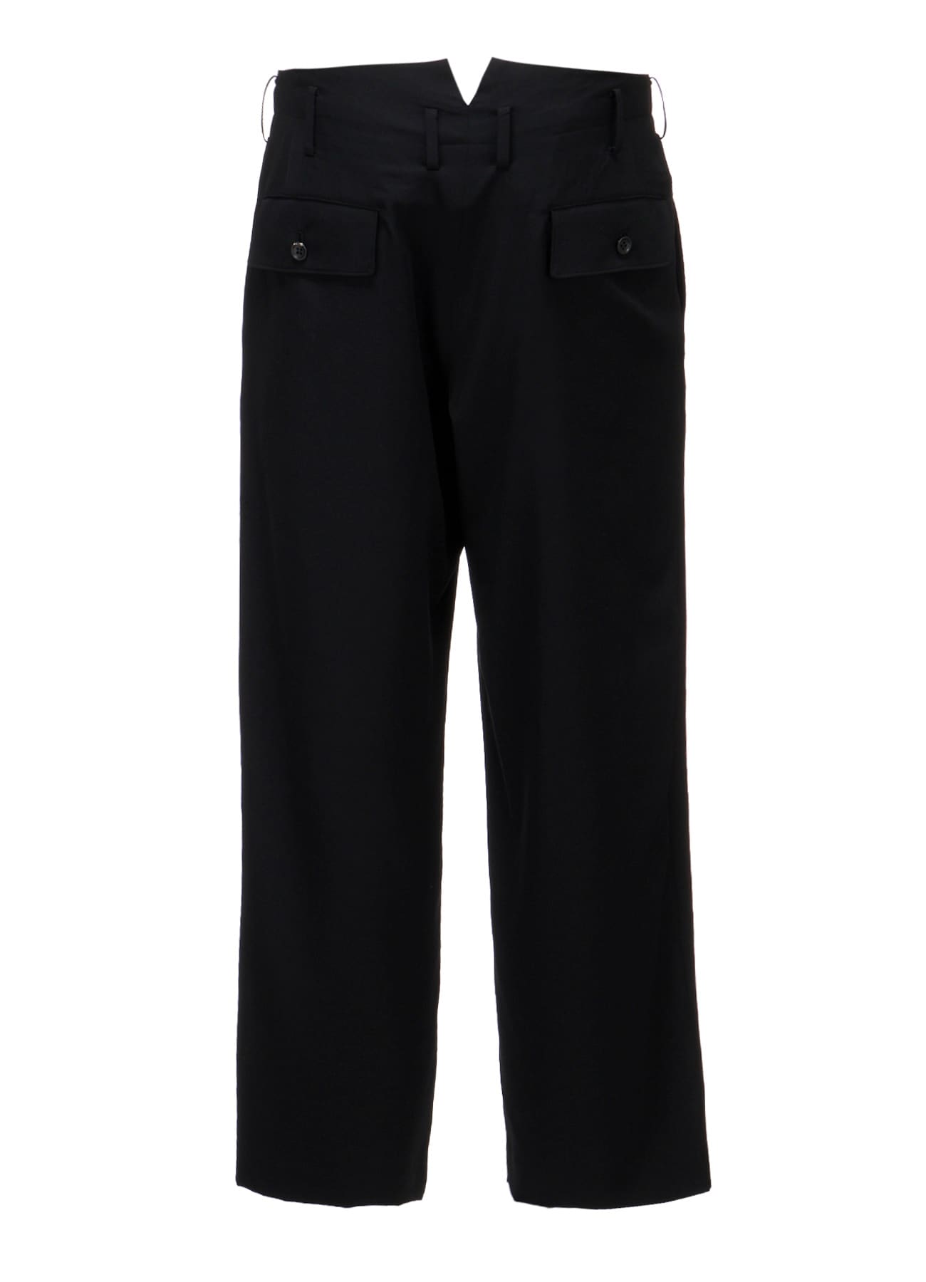 WOOL GABARDINE SUSPENDERS PANTS